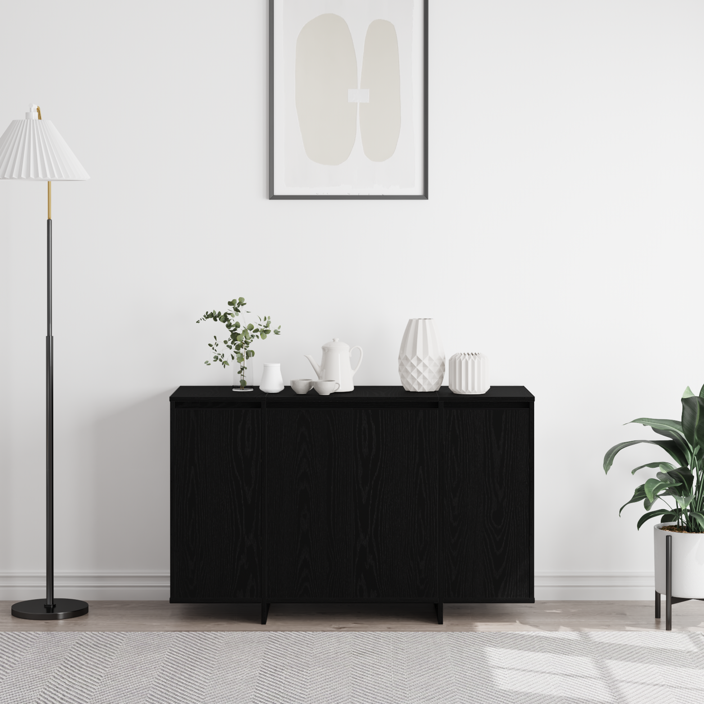 Skjenk Svart Eik 120 x 41 x 75 cm