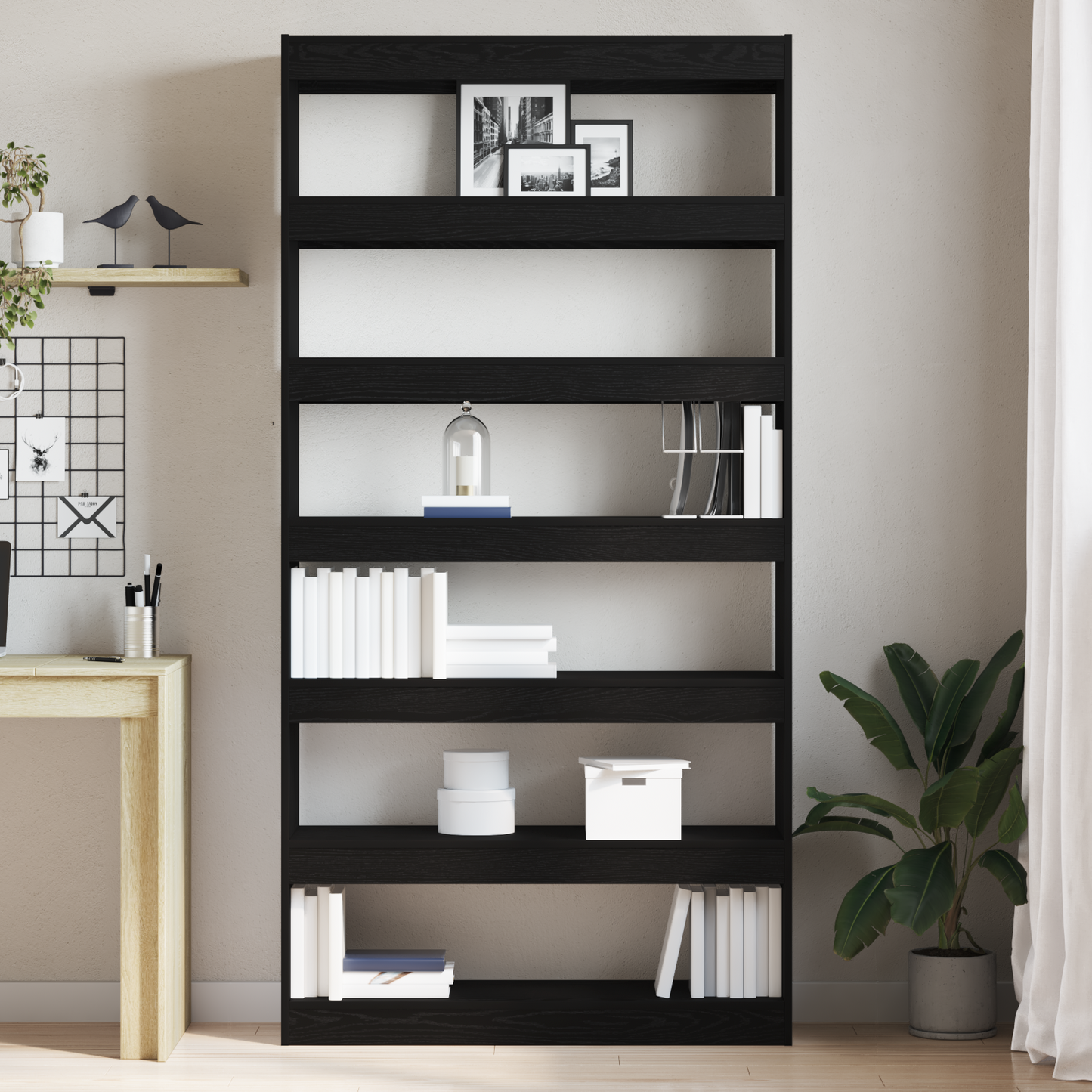 Bokhylle Svart Eik 100 x 30 x 198 cm Hylling