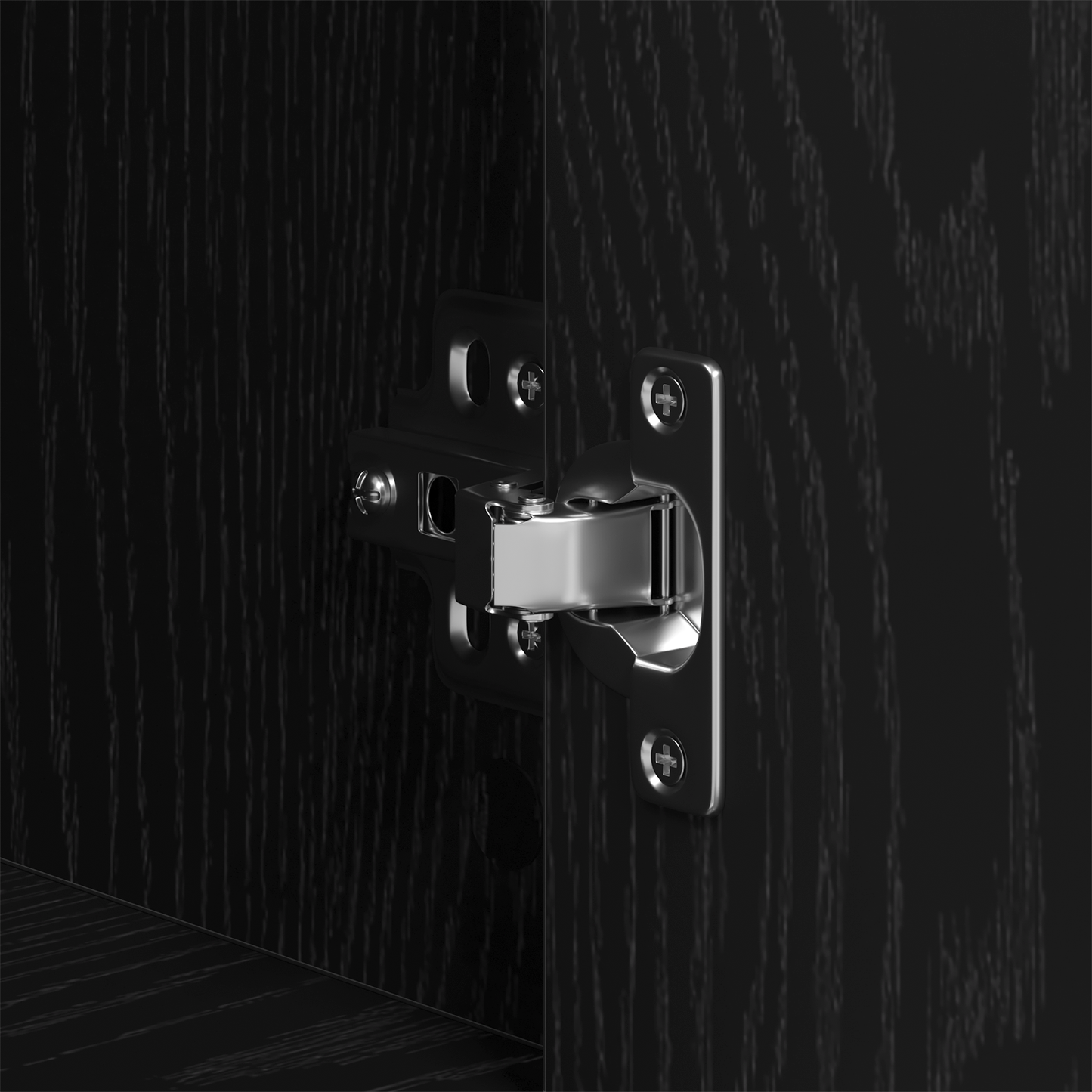 Skap Svart 80x33x150 cm