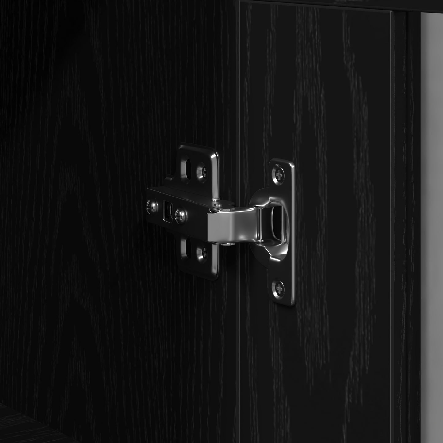 Skap Svart Eik 69.5x34x180 cm