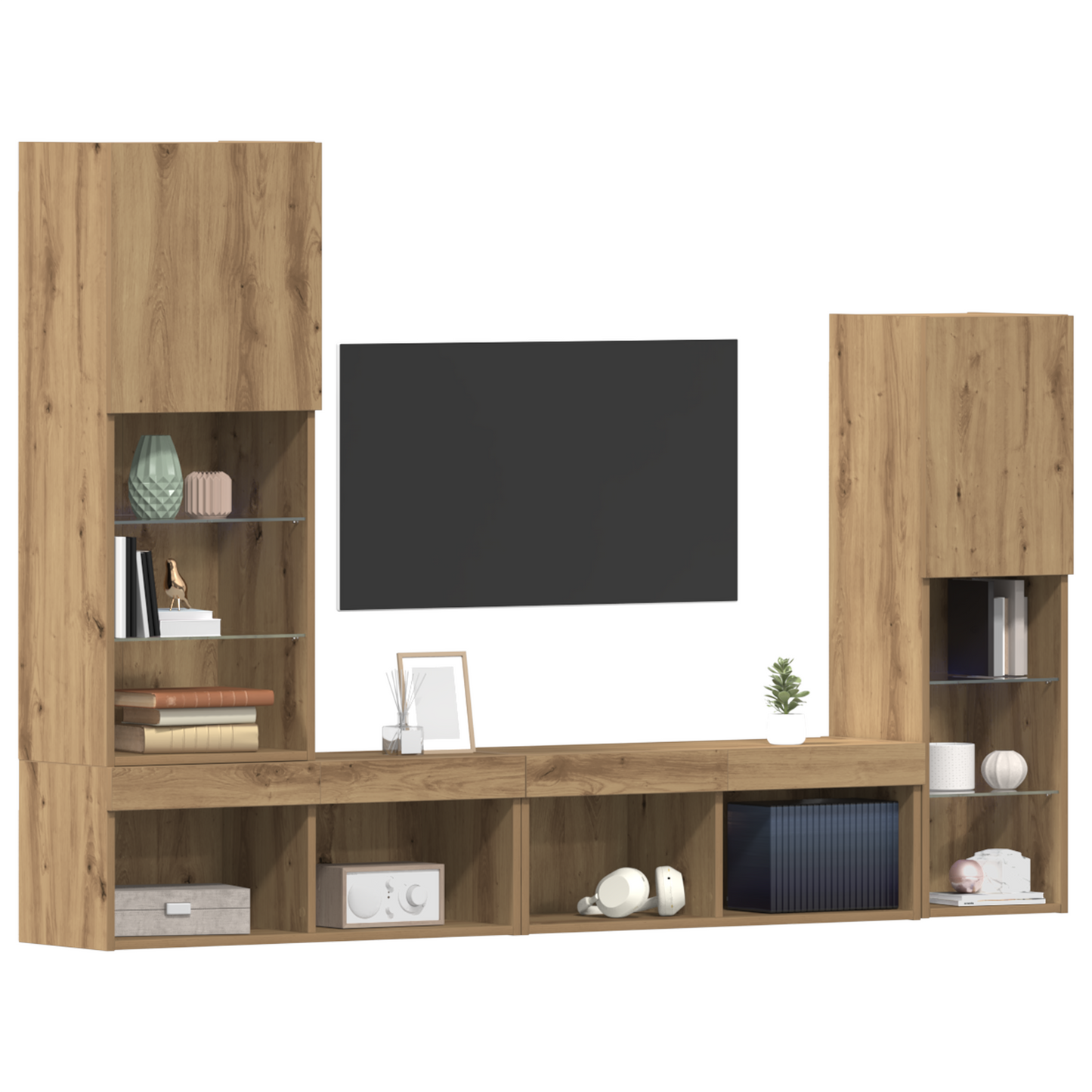 TV-Møbel Artisan Eik TV-skap med LED 40.5x30x102 cm