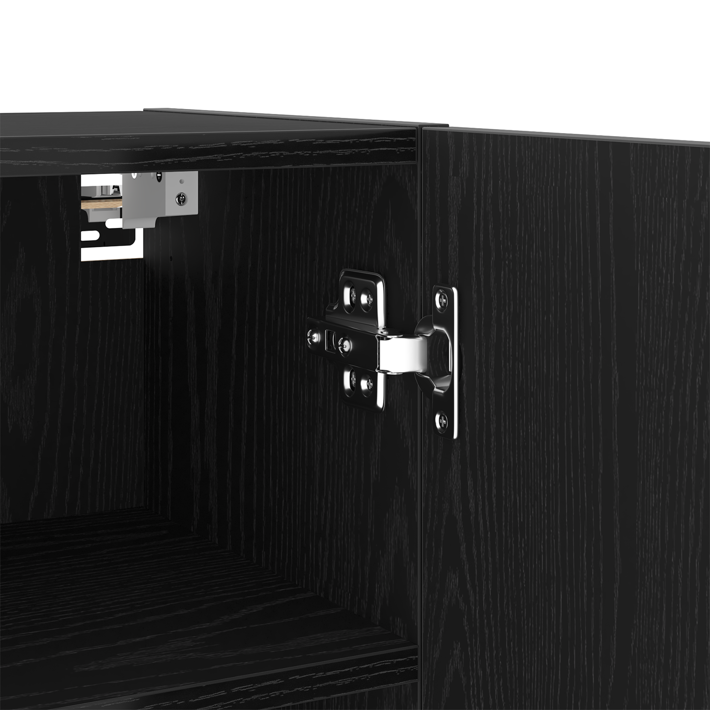 TV-Møbel Svart Eik LED TV-skap 30.5x30x102 cm