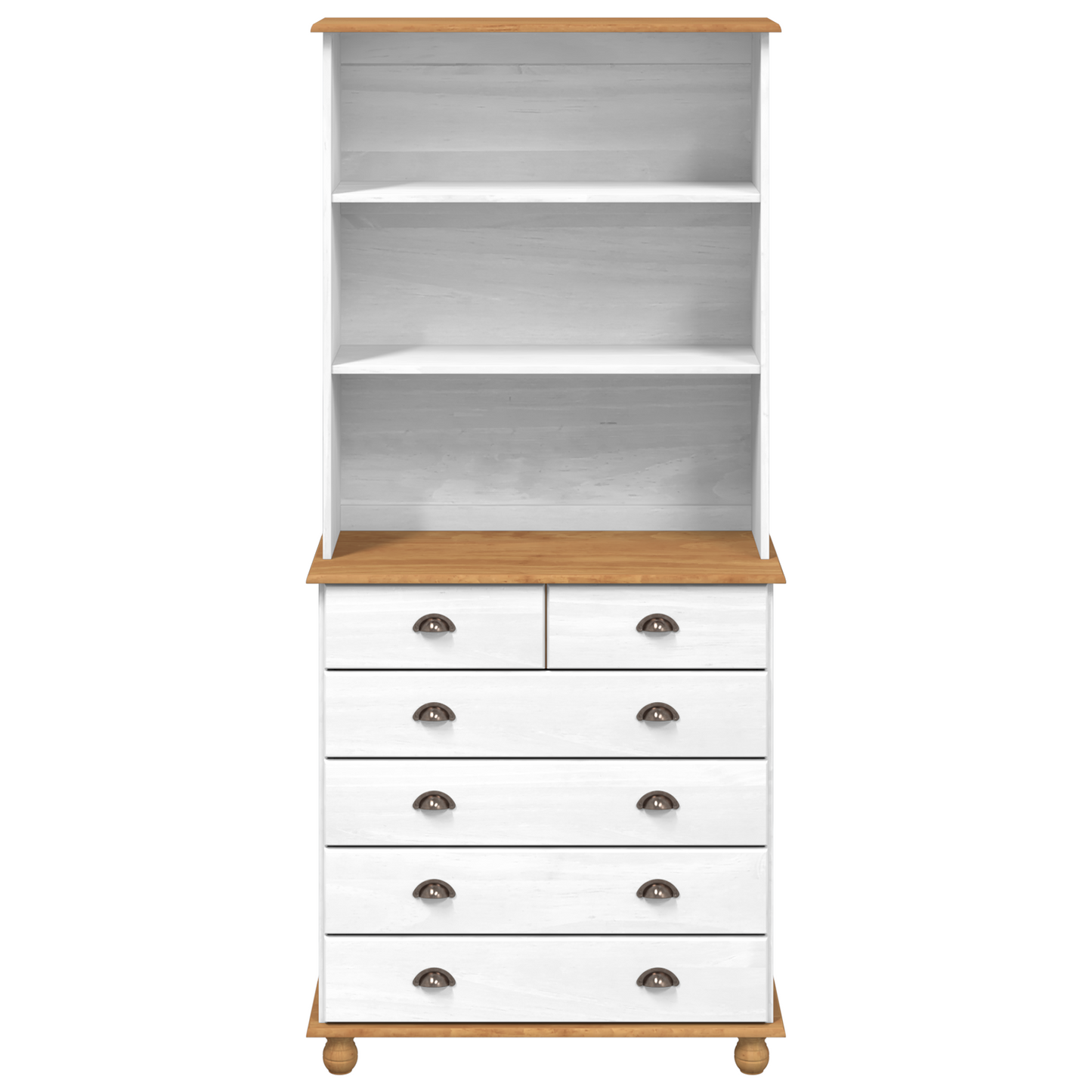 Kommode Hvit “ASKIM” 91x40x199.5 cm Massivt Tre Furu