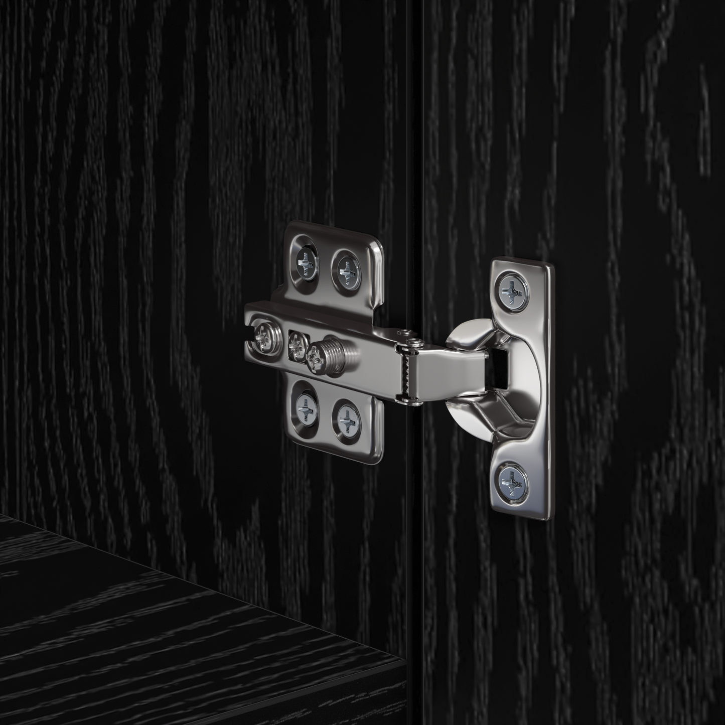 Skap Svart Eik 50x42,5x185 cm Konstruksjonstre