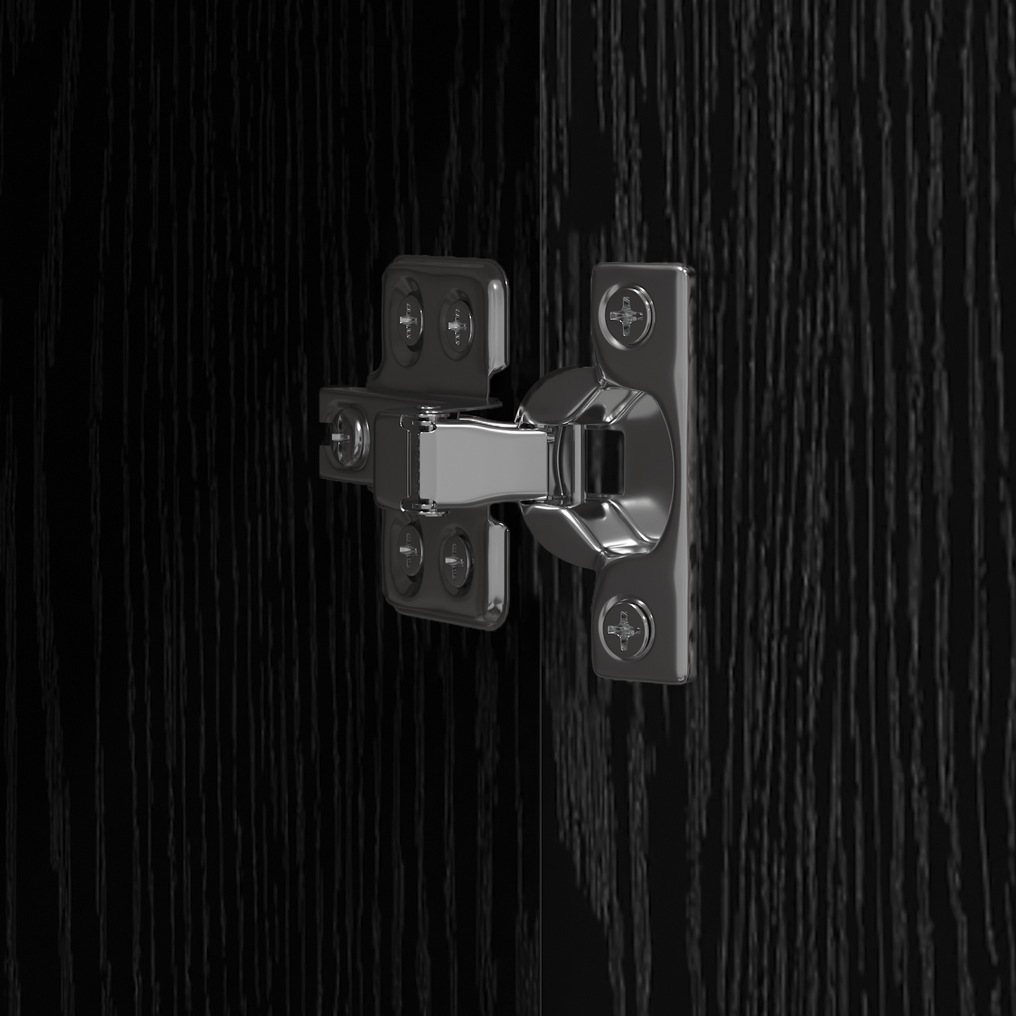 Skap Svart Eik 40x42.5x185 cm Treverk