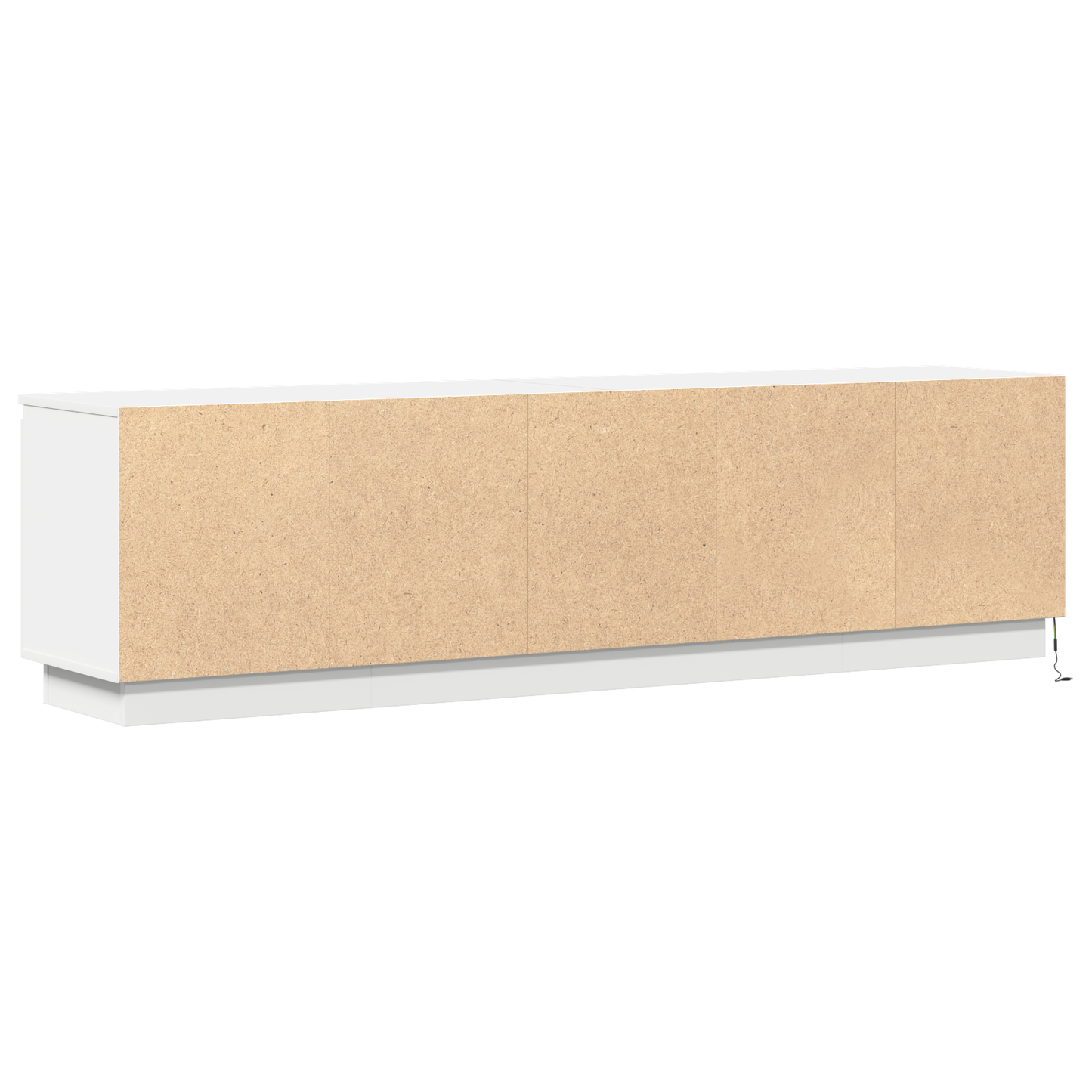 TV-Møbel Hvit TV-benk med LED 180x38x49 cm