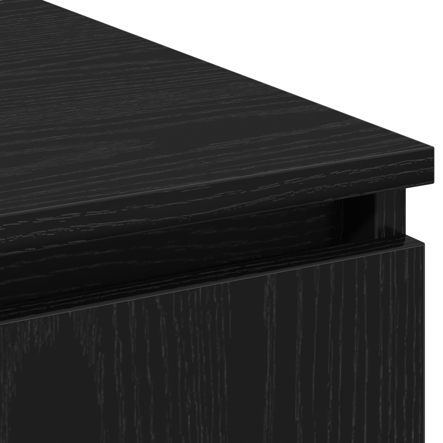 TV-Møbel Svart Eik TV-benk med LED 180x38x49 cm
