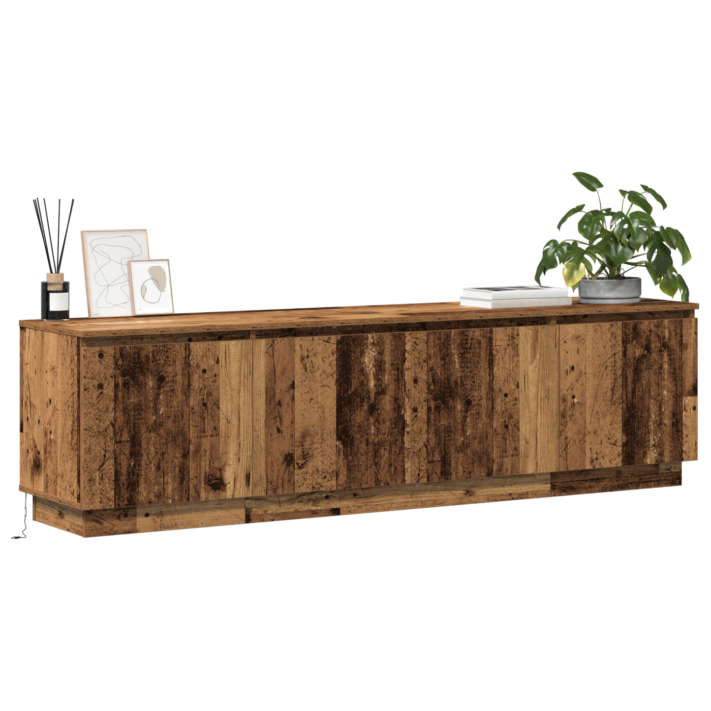 TV-Møbel Gammelt Tre TV-skap med LED Gamle Tre 180x38x49 cm