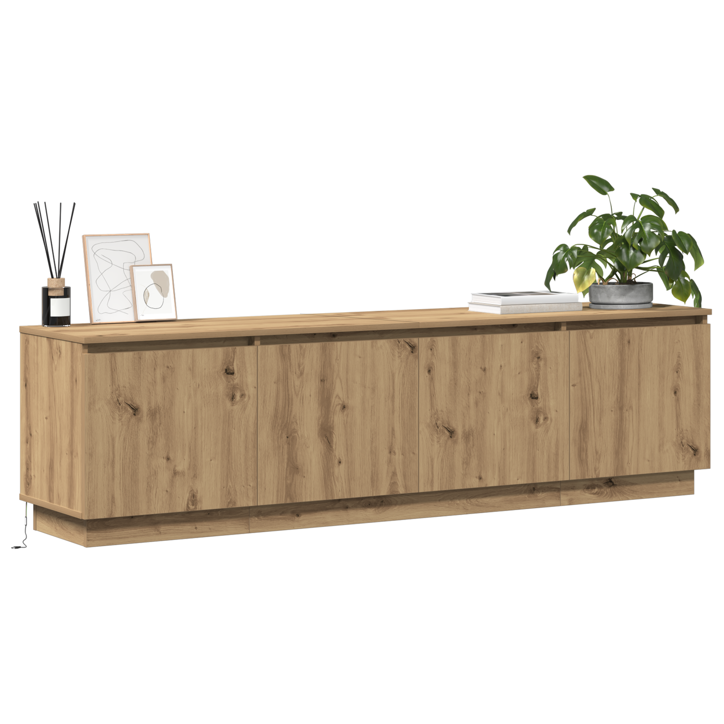 TV-Møbel Artisan Eik skap med LED 180x38x49 cm
