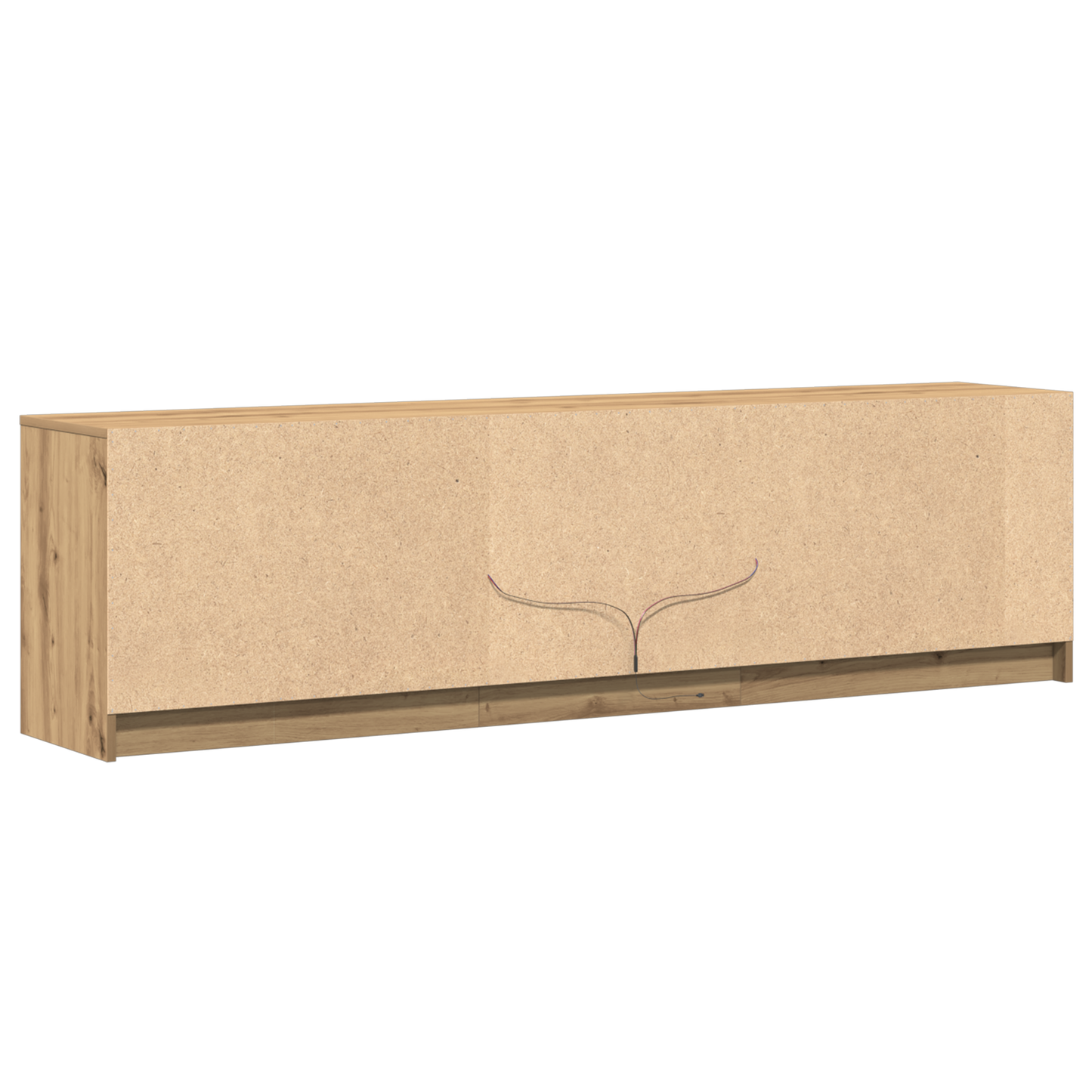 TV-Møbel Brun TV-skap med LED -stripelys med lagring med dør 182 x 34 x 50 cm