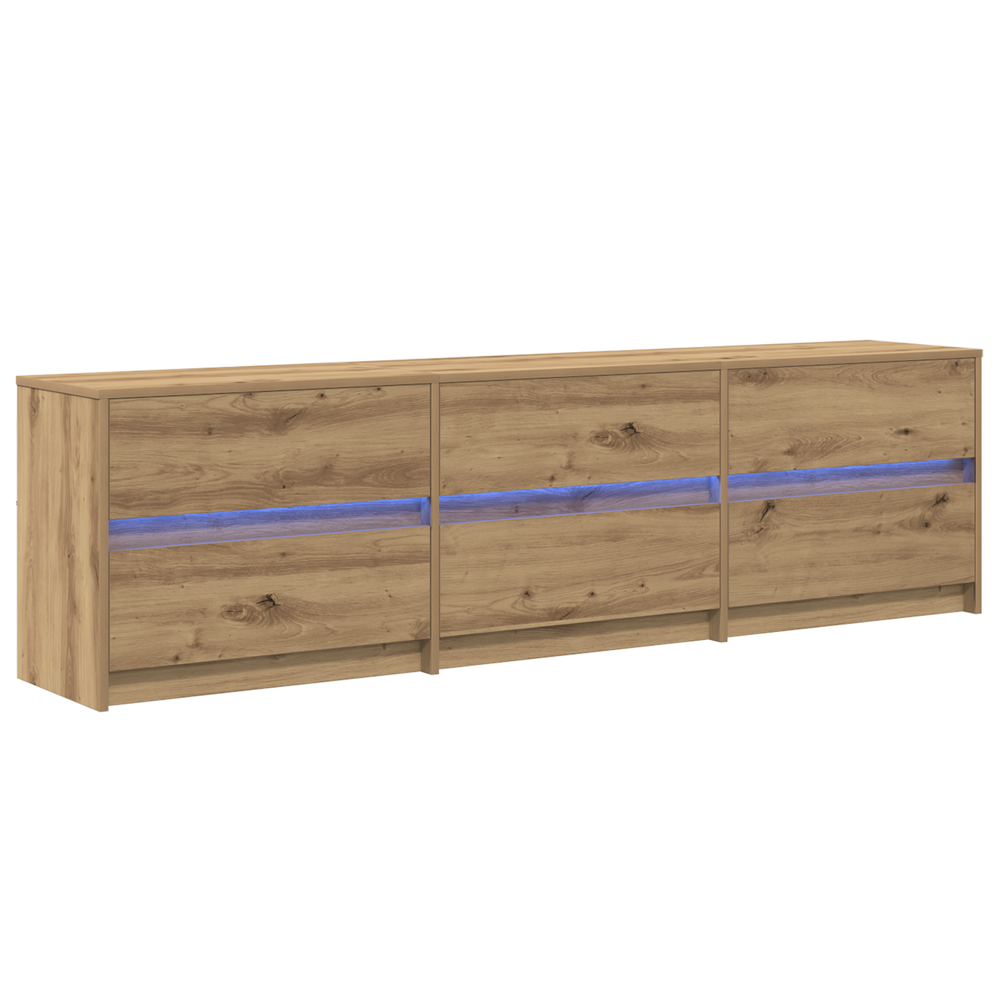 TV-Møbel Brun TV-skap 181 x 34 x 50 cm LED-lamper