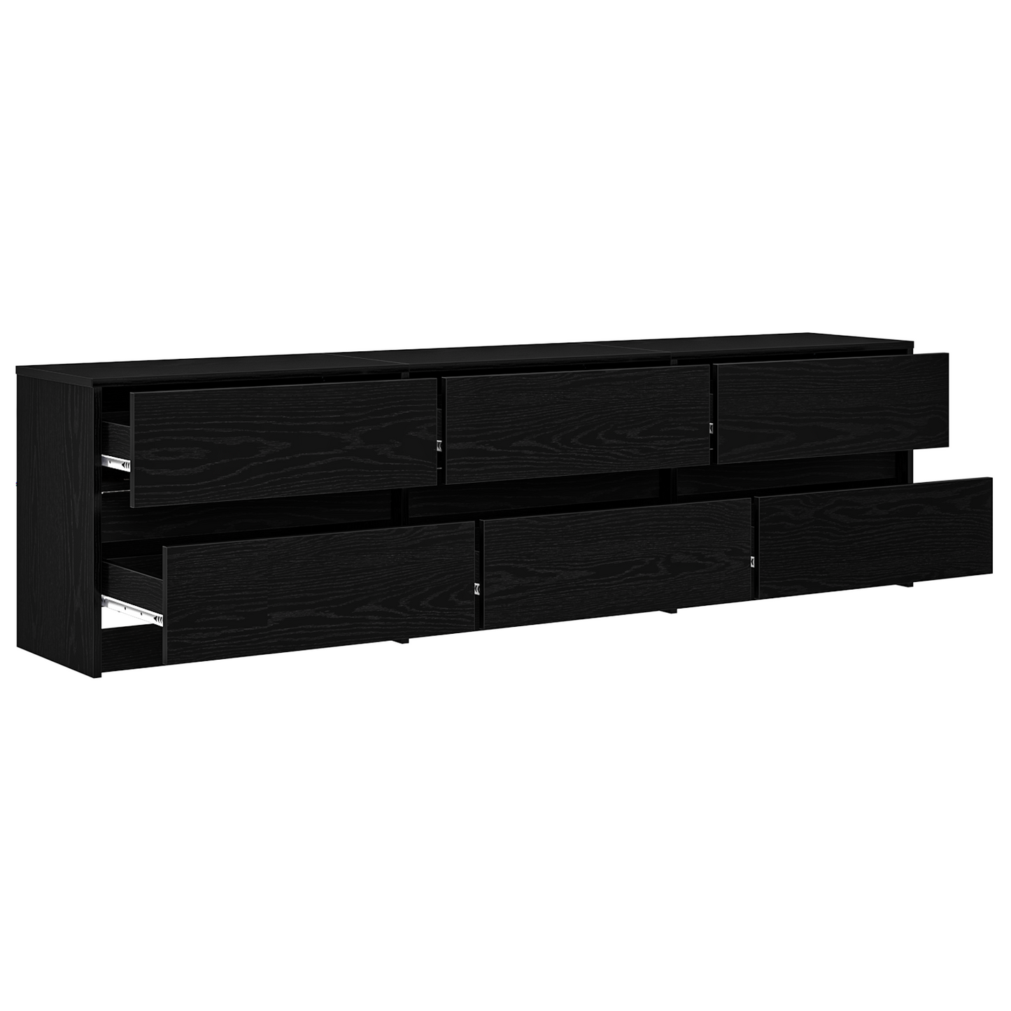 TV-Møbel Svart TV-skap 182 x 34 x 50 cm