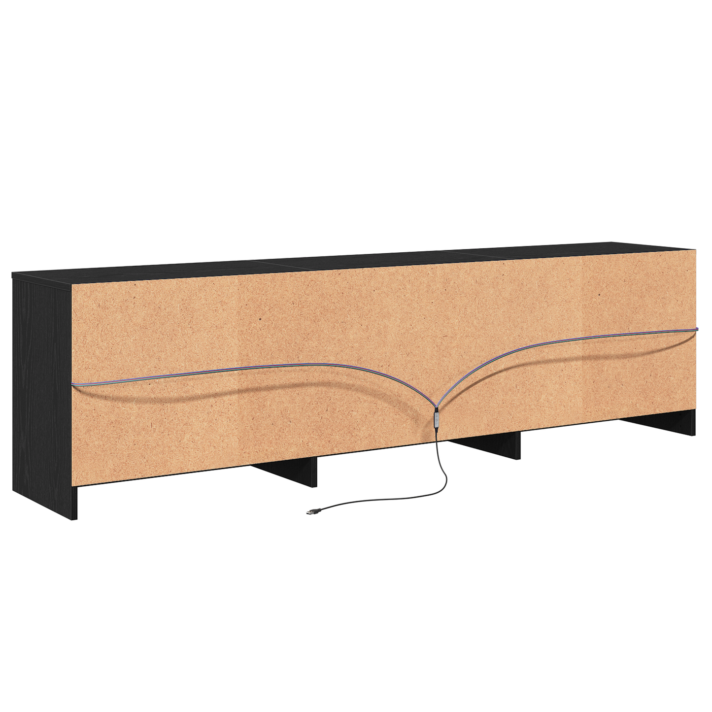TV-Møbel Svart TV-skap 182 x 34 x 50 cm