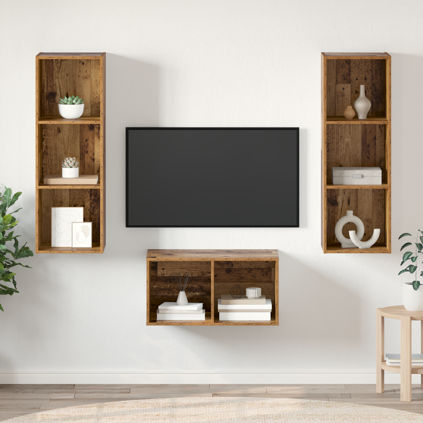 TV-Møbel Gammelt Tre TV-benk sett 37 x 37 x 107 cm