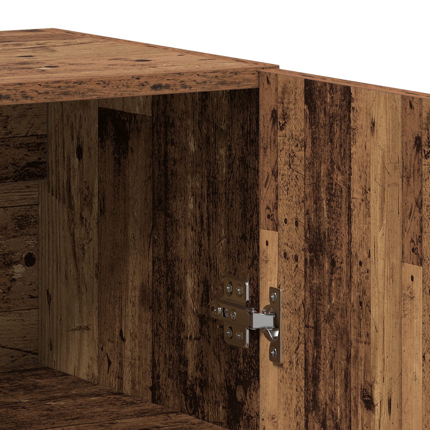 Skap Gammelt Tre hylle Veggmontert med lagring med dør