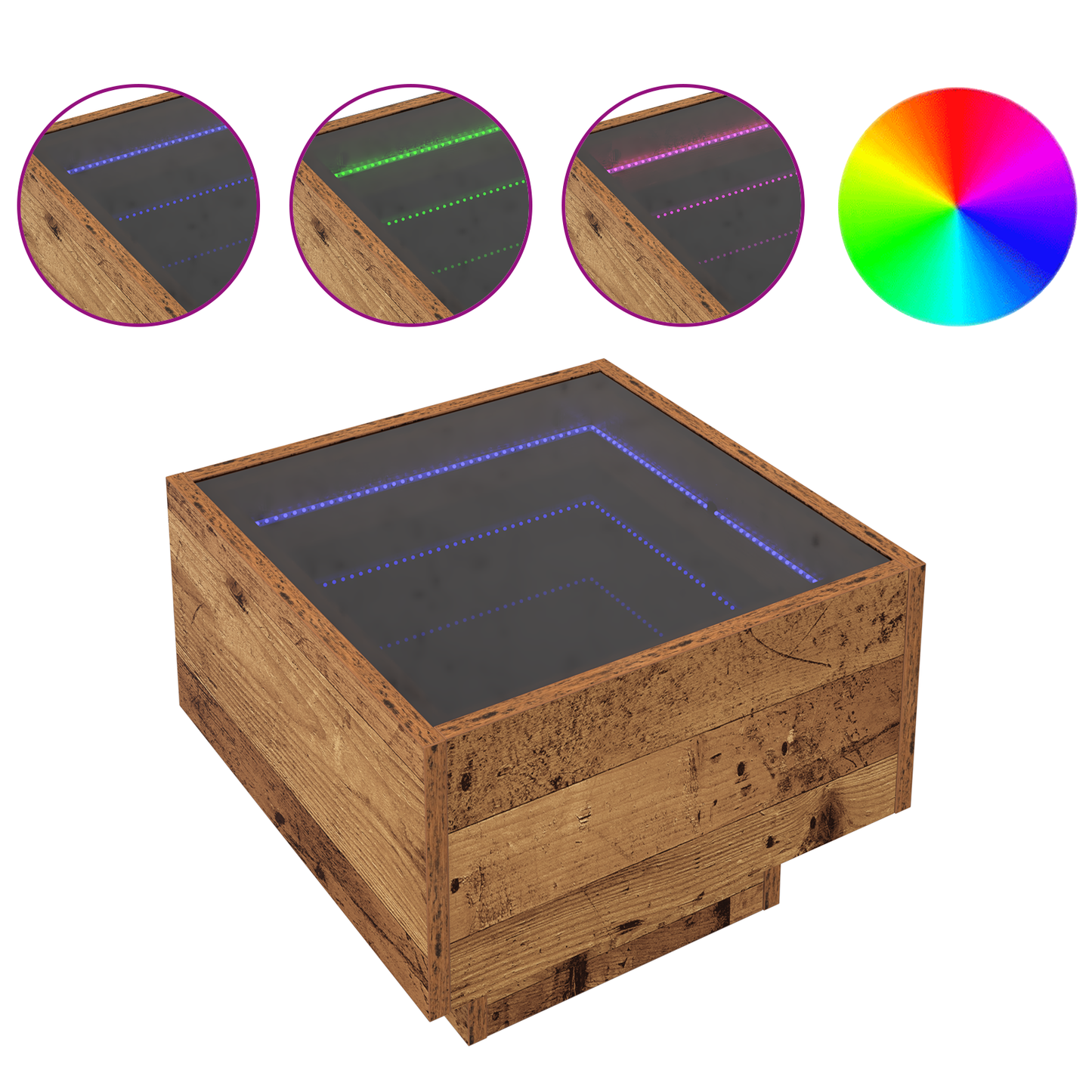 Skap Gammelt Tre 40 x 40 x 30 cm, Glass