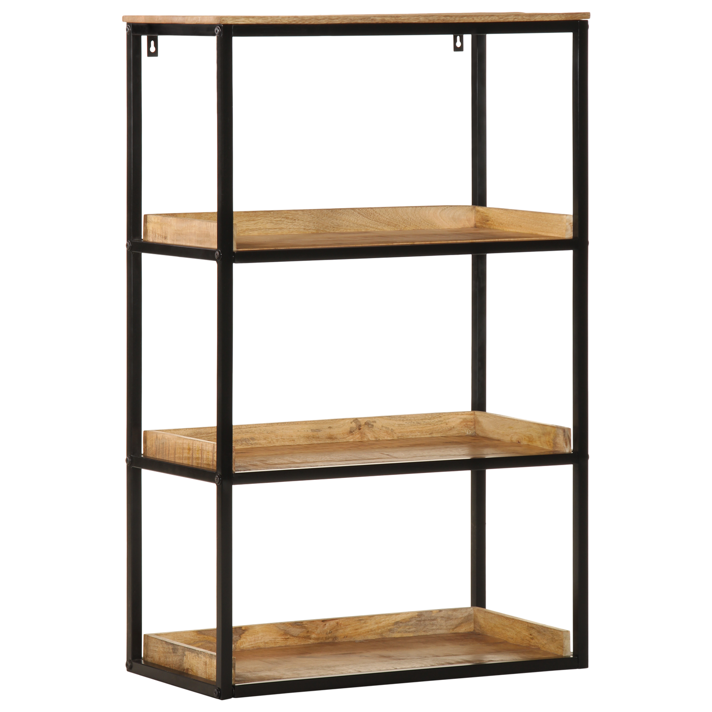 Bokhylle Tre 70x35x110 cm Massivt Tre røft mango