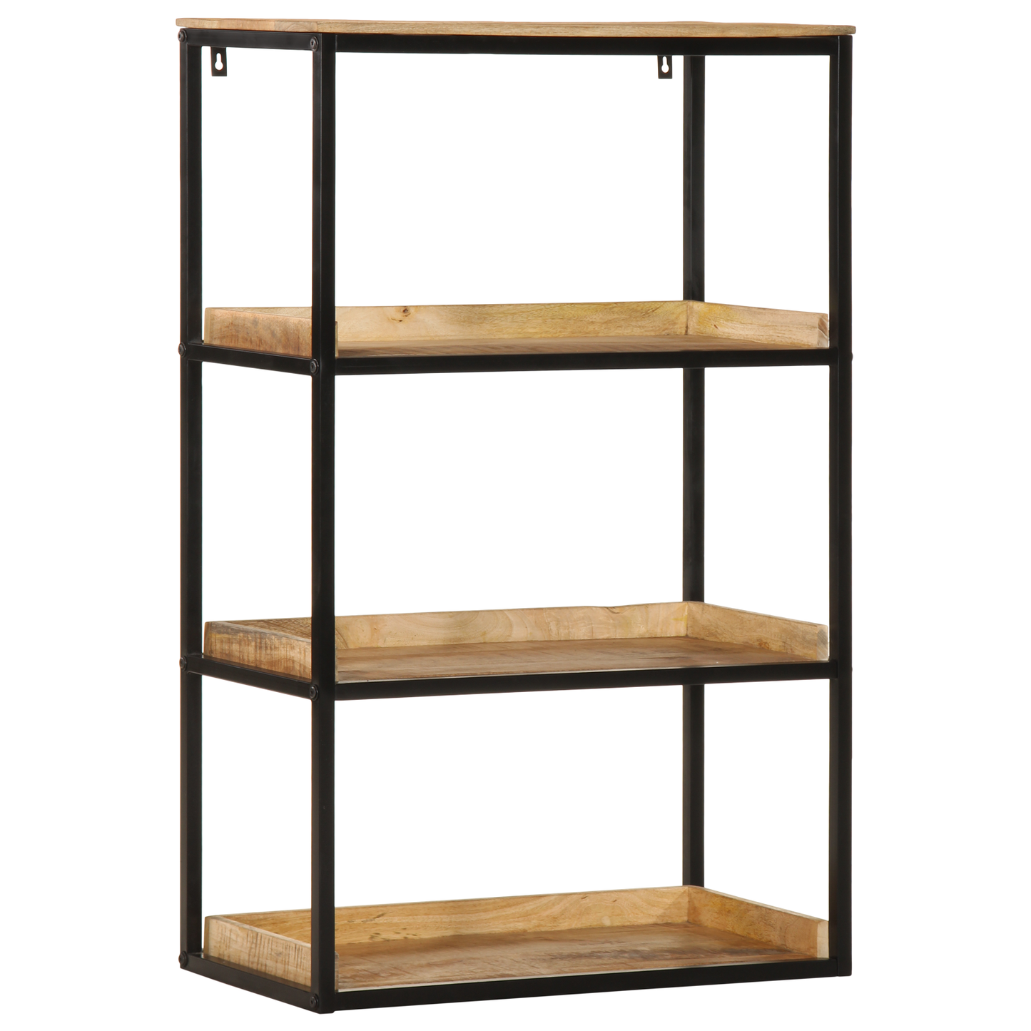 Bokhylle Tre 70x35x110 cm Massivt Tre røft mango