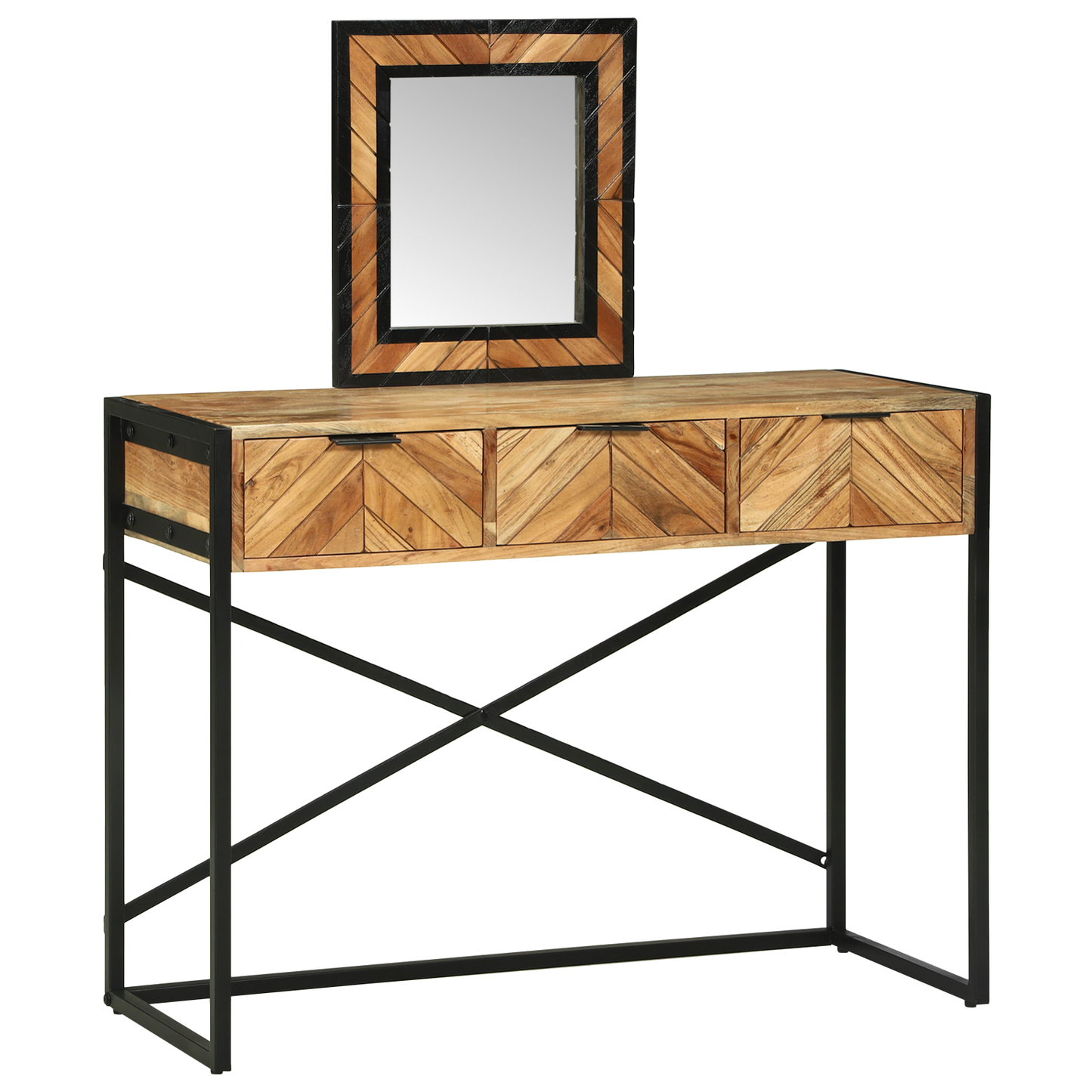 Sminkebord Tre speil 100x40x120 cm Solid Tre Akasietre