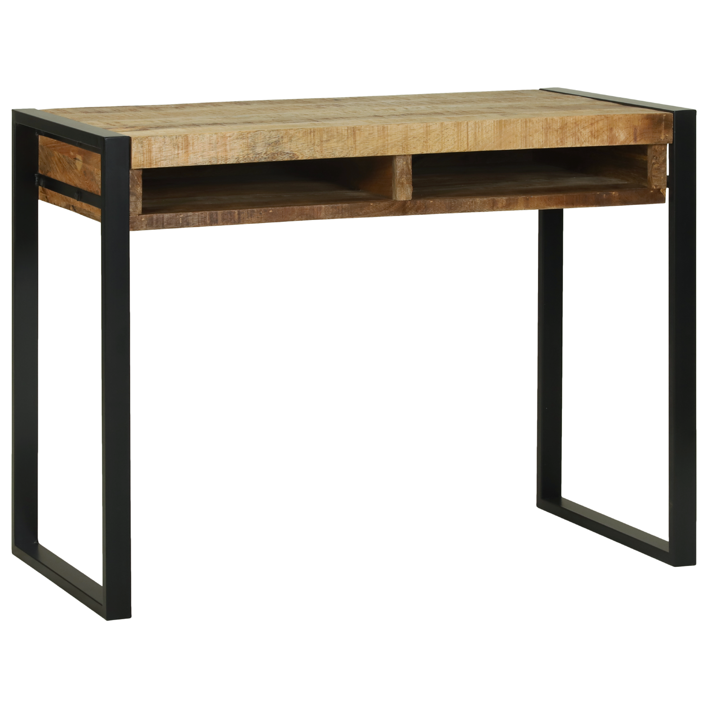 Smykkebord med Speil 100x50x75 cm Solid Grovt Tre Mango