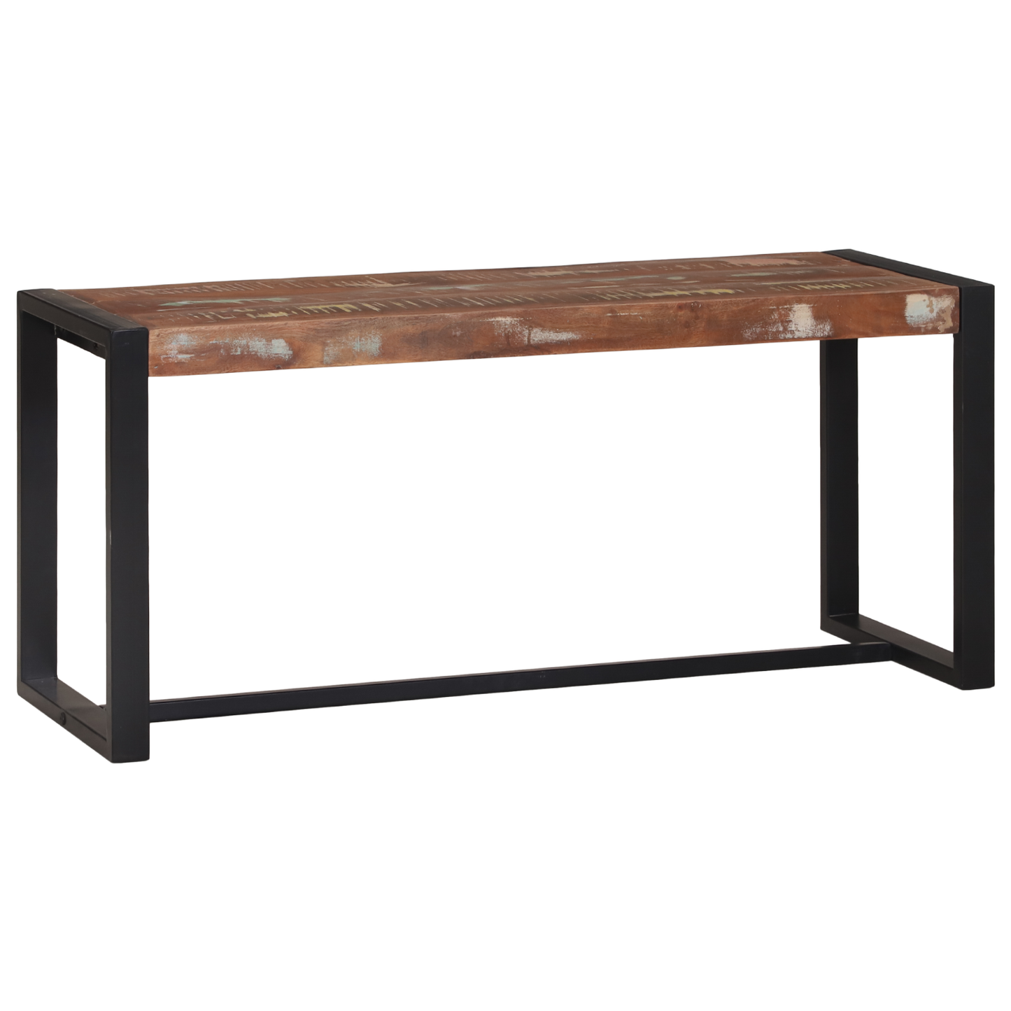 Benk Flerfarget 100x35x45 cm Massivt gjenvunnet tre
