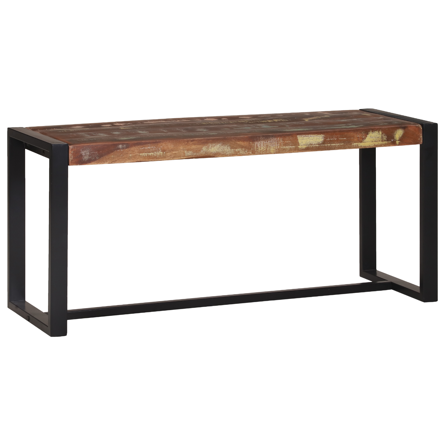 Benk Flerfarget 100x35x45 cm Massivt gjenvunnet tre