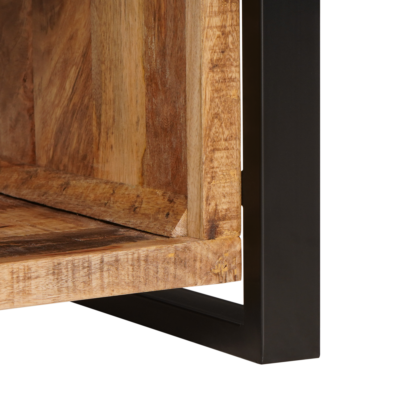 Oppbevaringsbenk med lerret 80x35x40 cm Solid Ru Mangotre