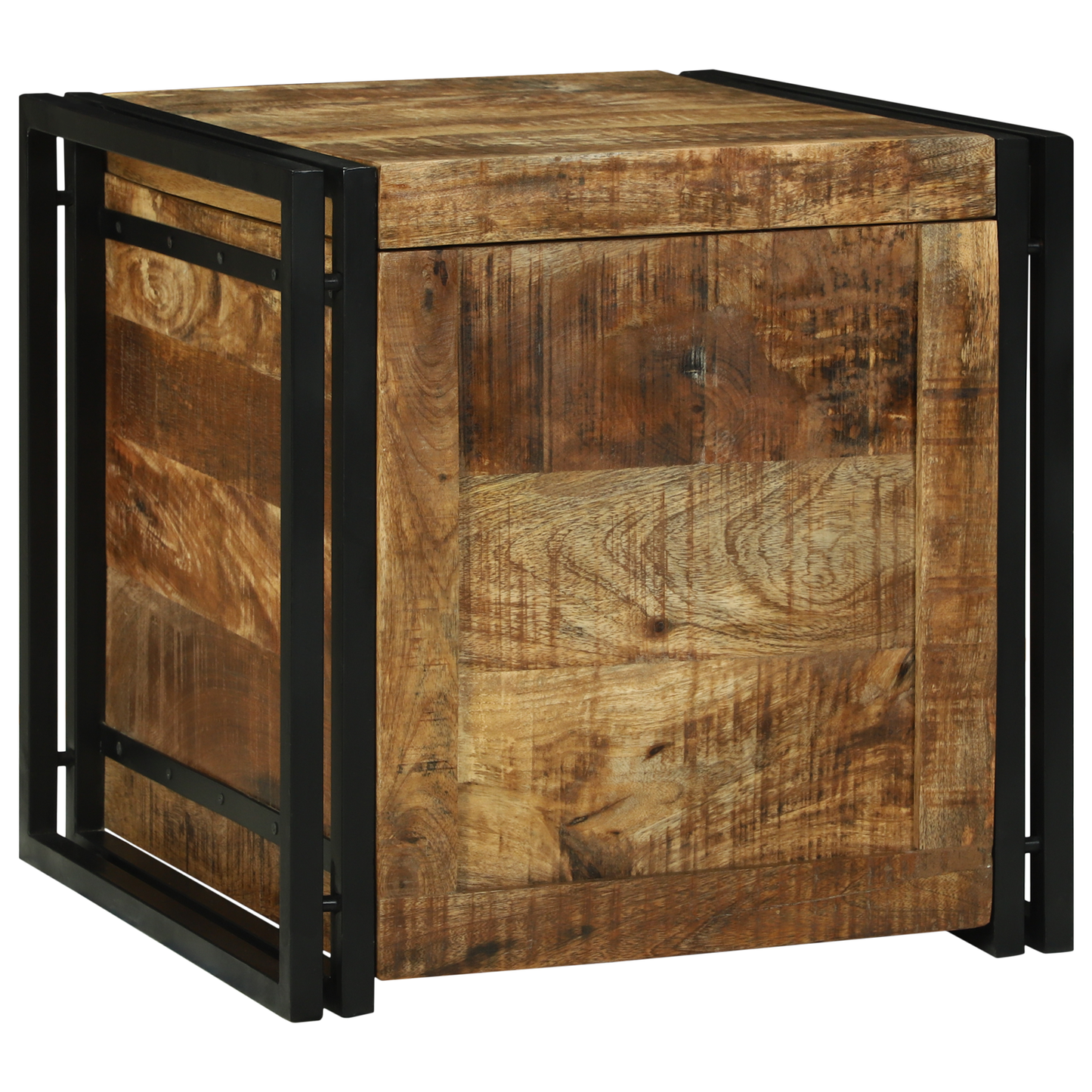 Oppbevaringsbenk 50x50x50 cm Solid Grov Mangotre