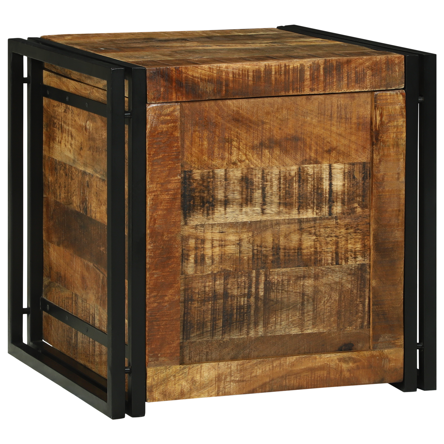 Oppbevaringsbenk 50x50x50 cm Solid Grov Mangotre