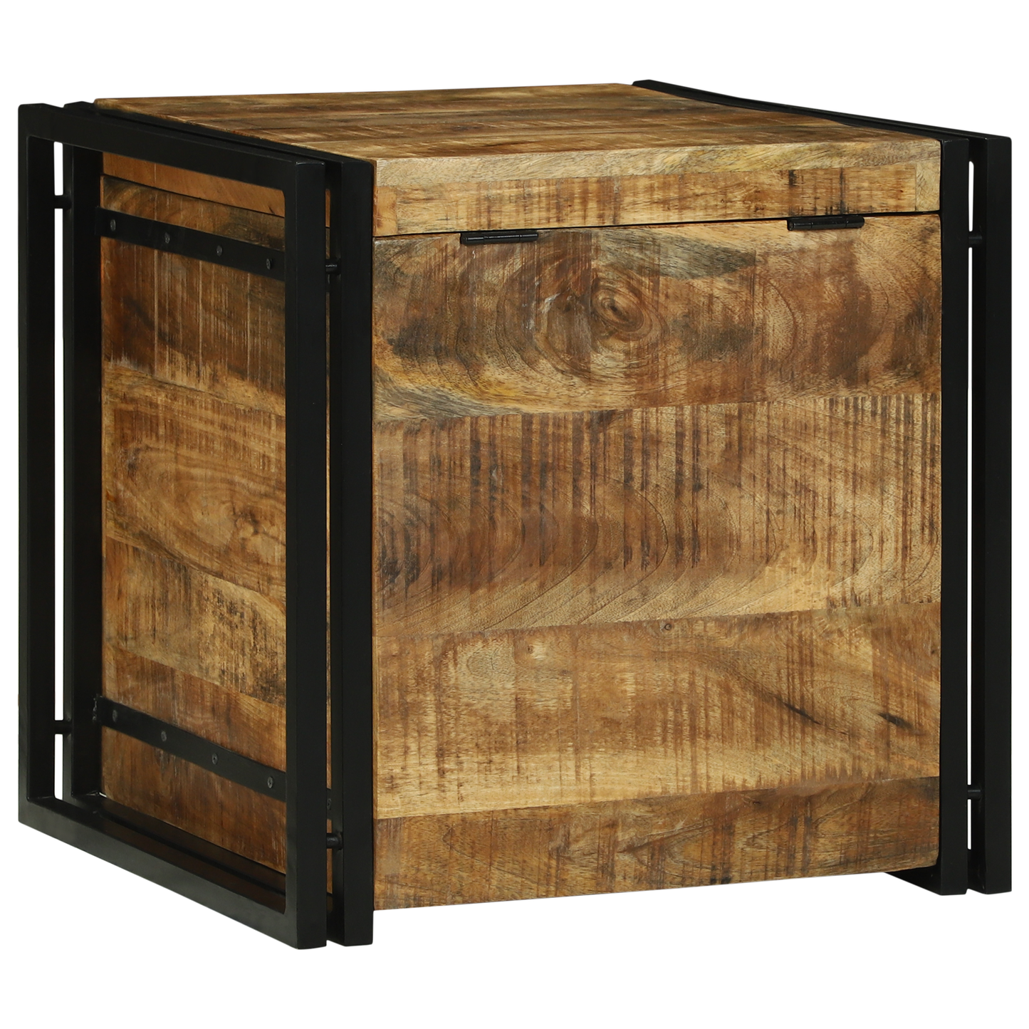 Oppbevaringsbenk 50x50x50 cm Solid Grov Mangotre