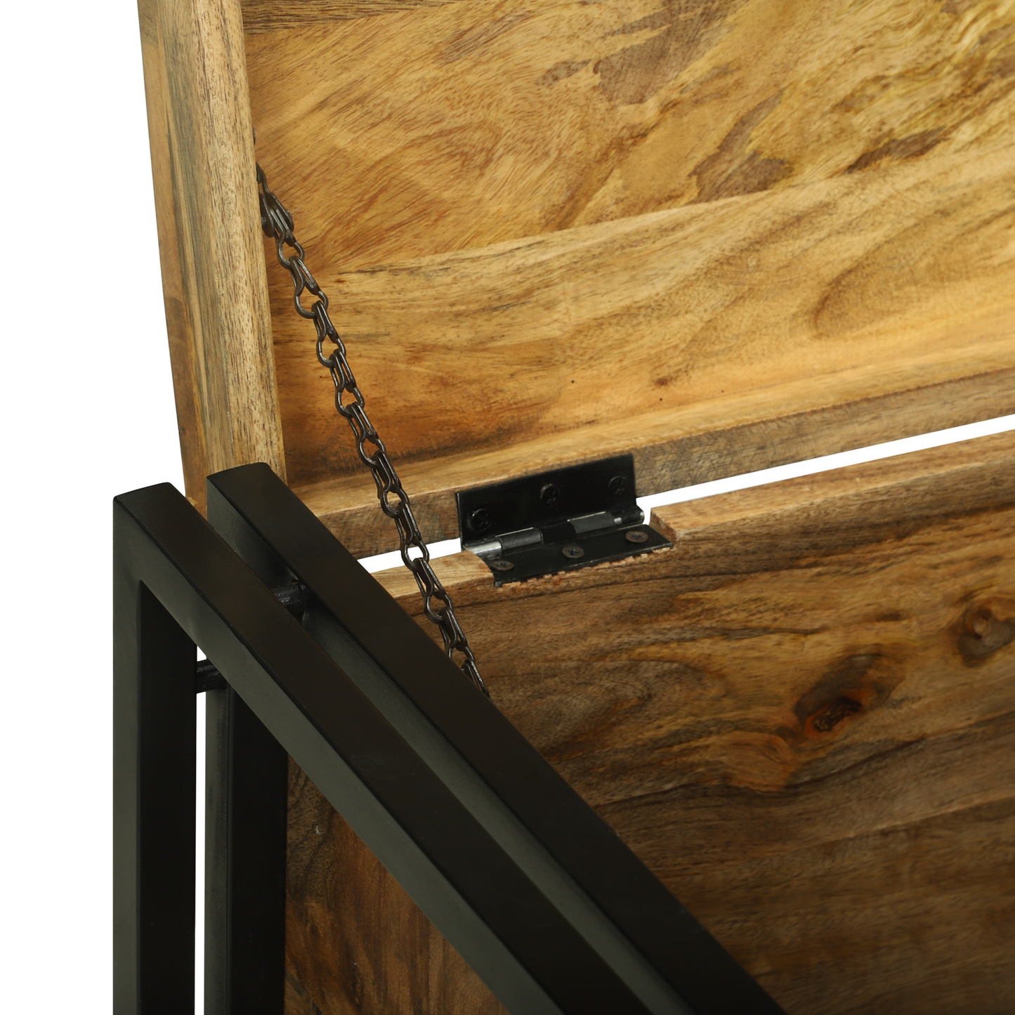Oppbevaringsbenk 80x50x50 cm Solid Grov Mangotre