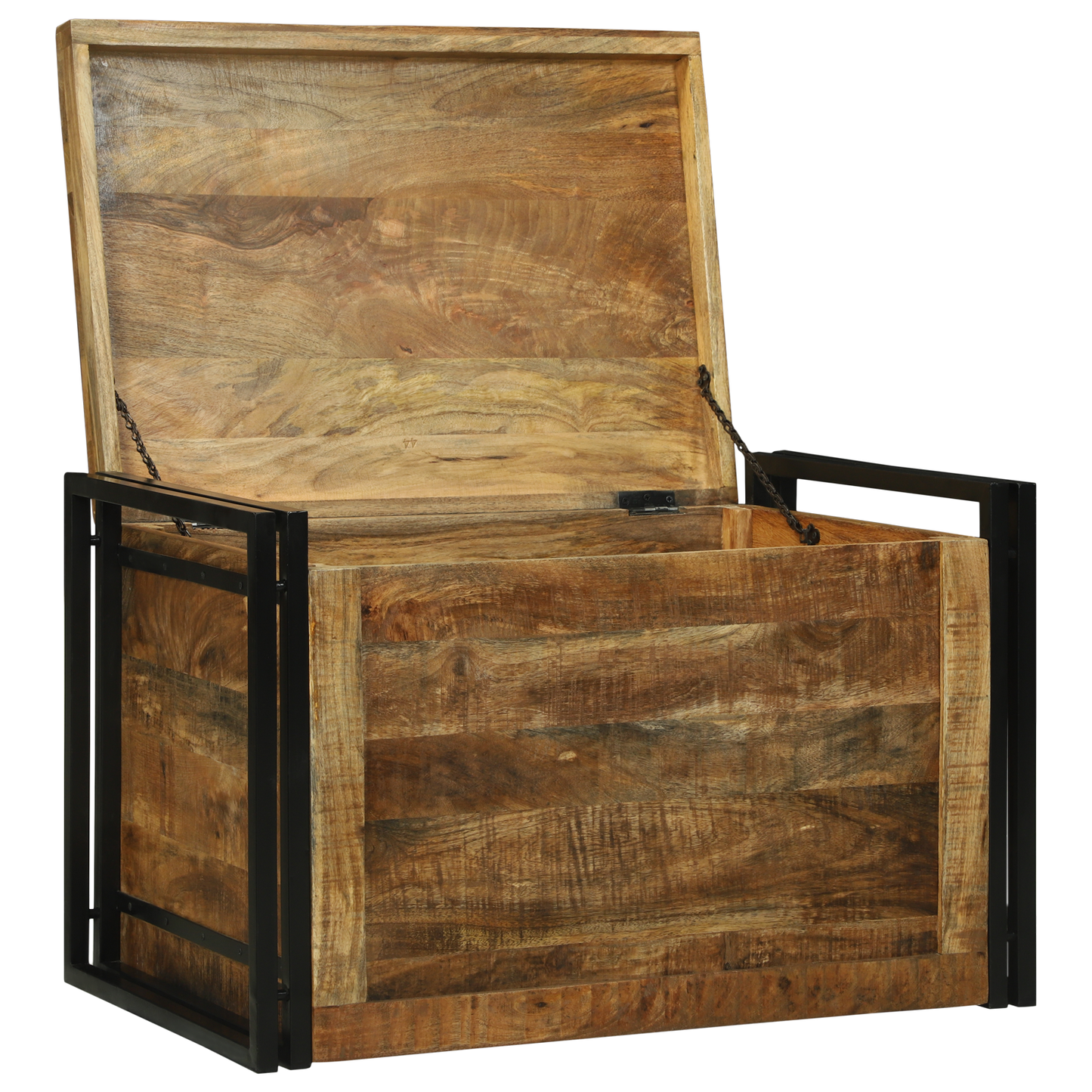 Oppbevaringsbenk 80x50x50 cm Solid Grov Mangotre