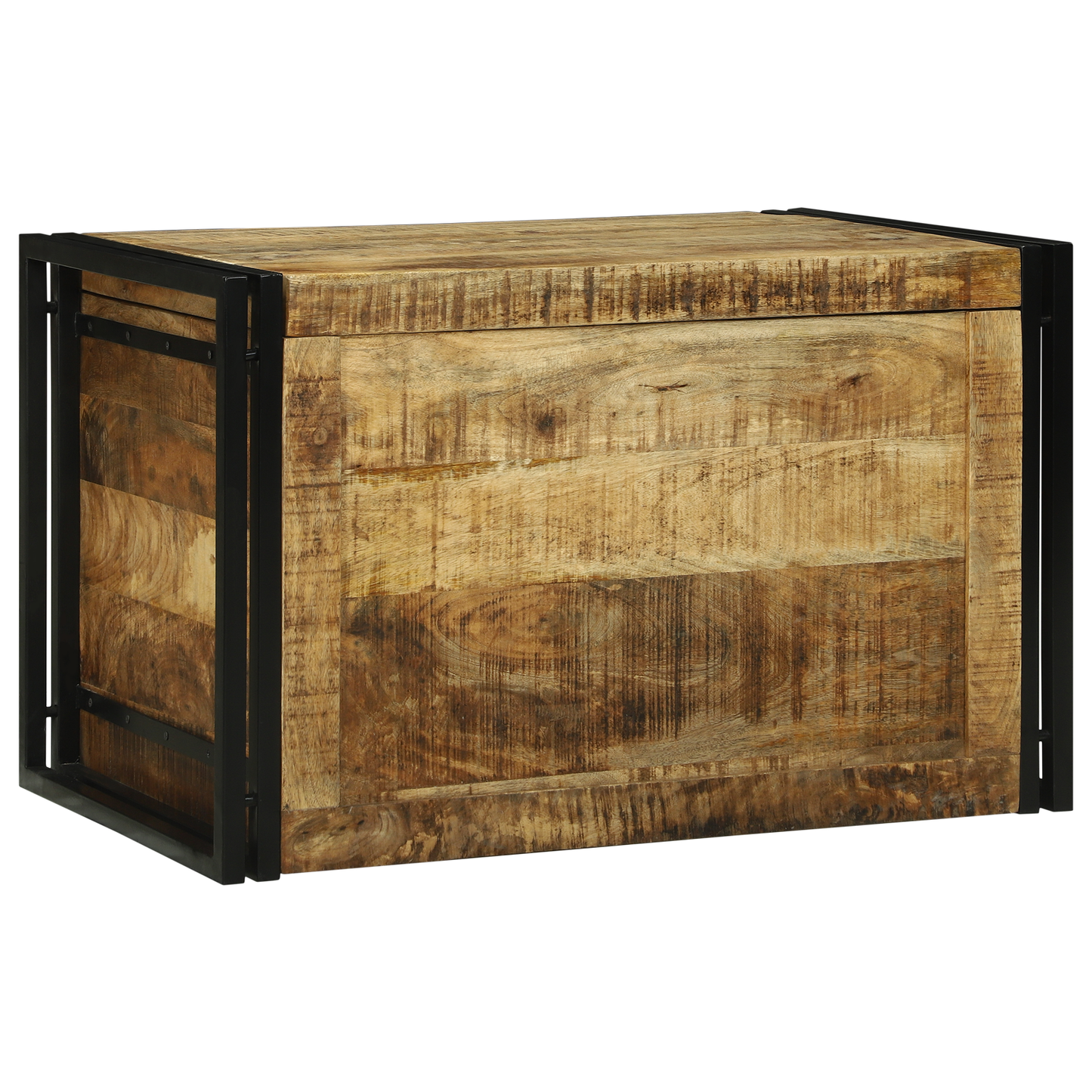 Oppbevaringsbenk 80x50x50 cm Solid Grov Mangotre