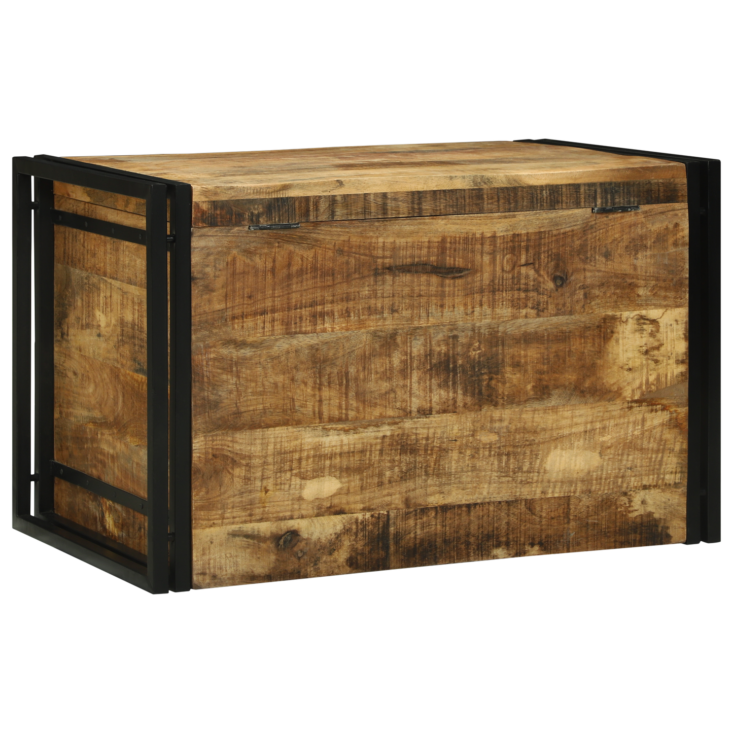 Oppbevaringsbenk 80x50x50 cm Solid Grov Mangotre