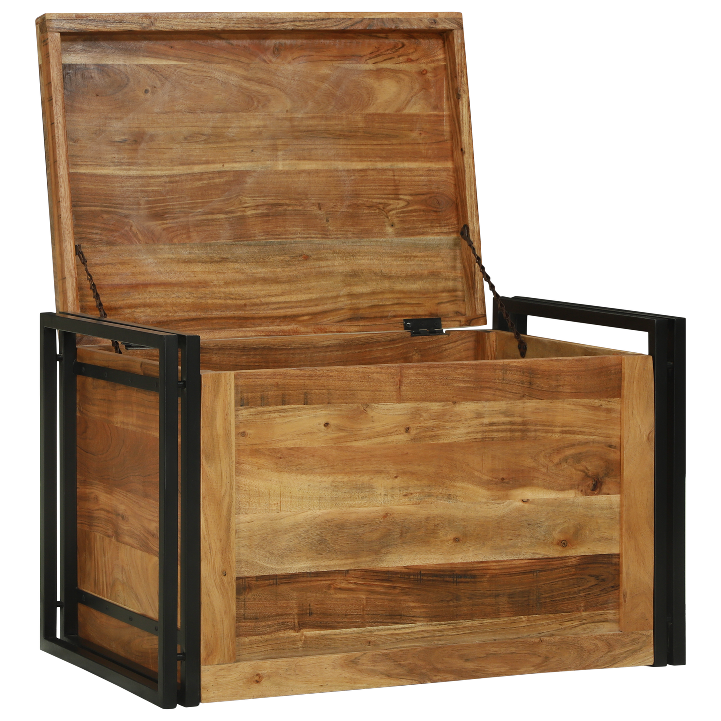 Oppbevaringsbenk 80x50x50 cm massivt akasietre