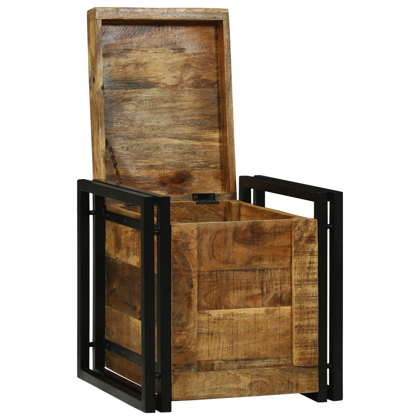 Oppbevaringsbenk 40x40x40 cm Solid Grov Mangotre