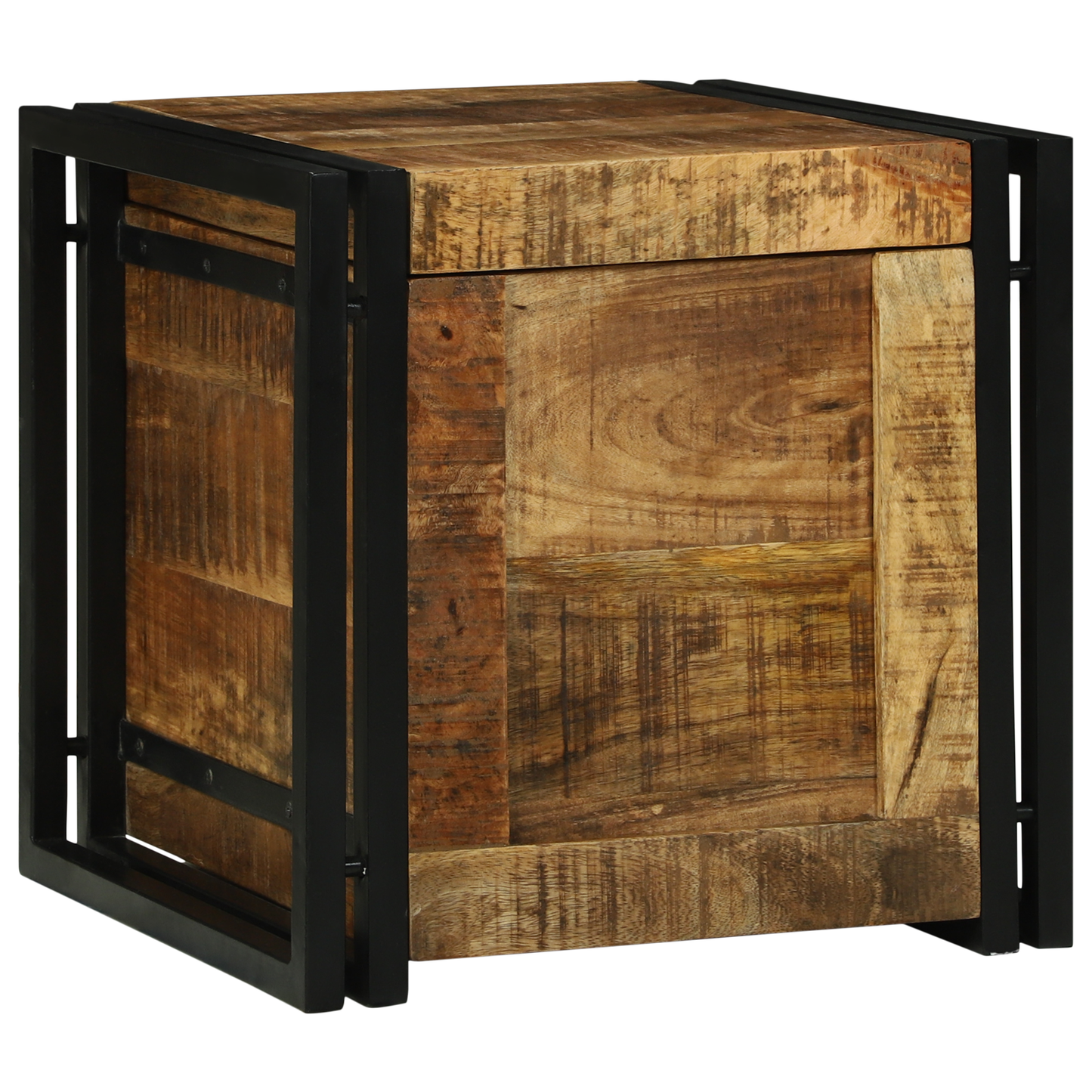 Oppbevaringsbenk 40x40x40 cm Solid Grov Mangotre