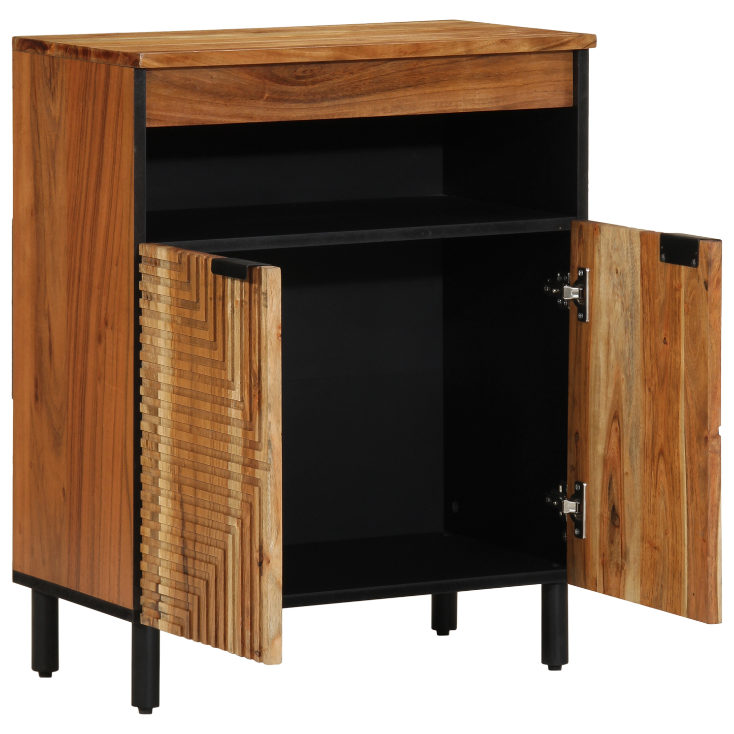 Skap Tre 60x33x75 cm Massivt Akasietre