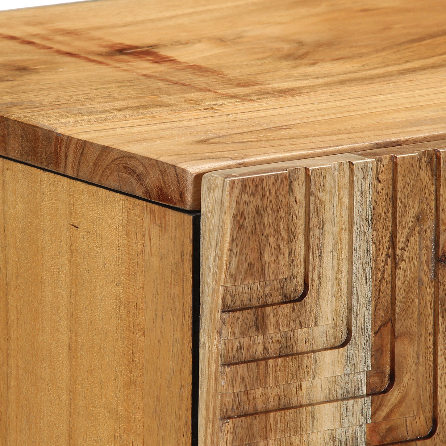 Skap Tre 90x33x75 cm Massivt Akasietre