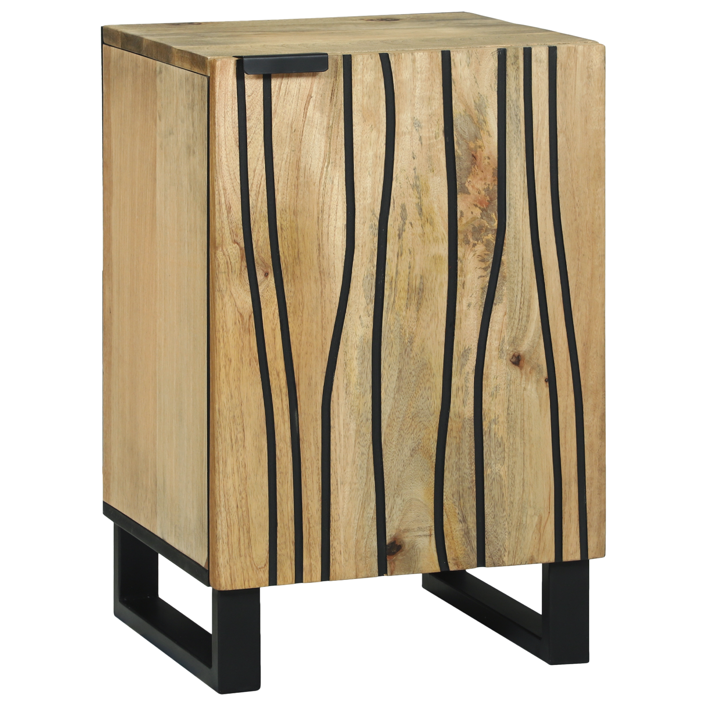 Baderomskap 38x33,5x58 cm i solid mangotre & konstruert tre