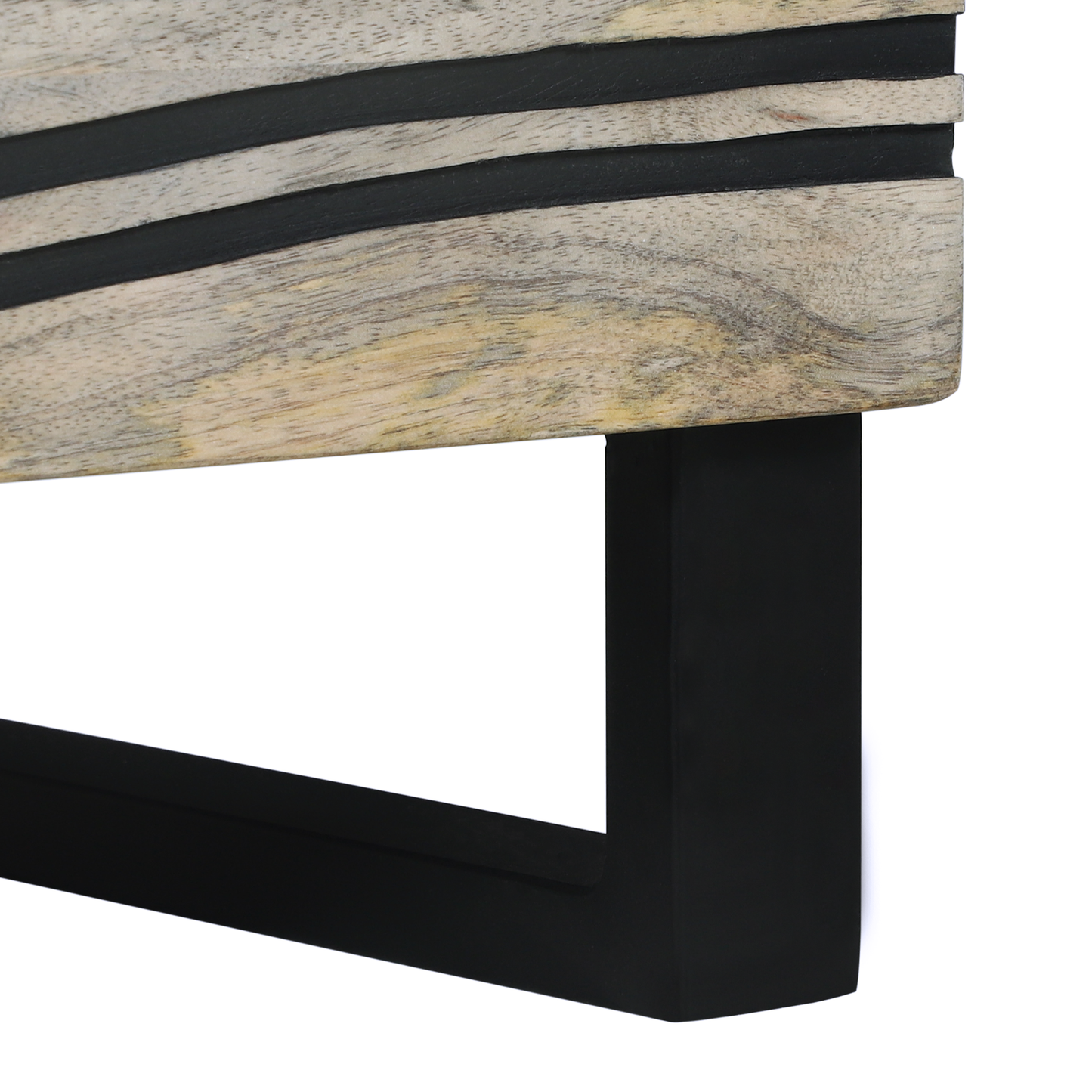 Nattbord Sengbord Hvit med skuff Svart 40 x 33.5 x 46 cm