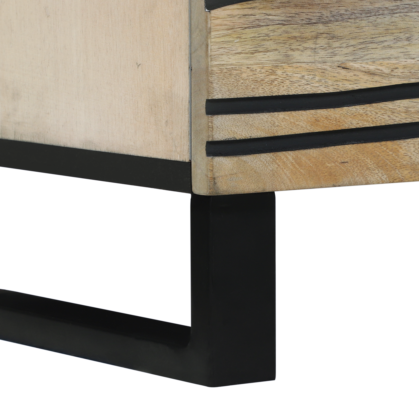 Nattbord Sengbord Hvit med skuff Svart 50 x 33 x 60 cm