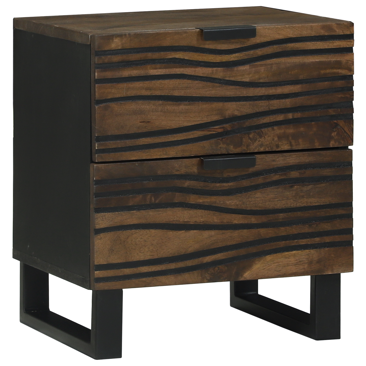 Nattbord Sengbord Tre med skuff Valnøtt 40 x 33.5 x 46 cm