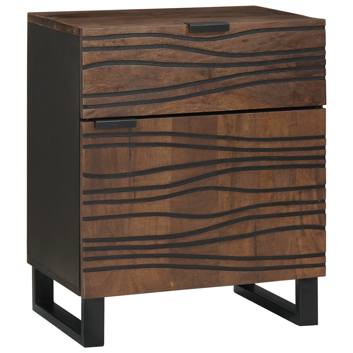 Nattbord Sengbord Tre 50x33x60 cm Massivt Tre Valnøtt