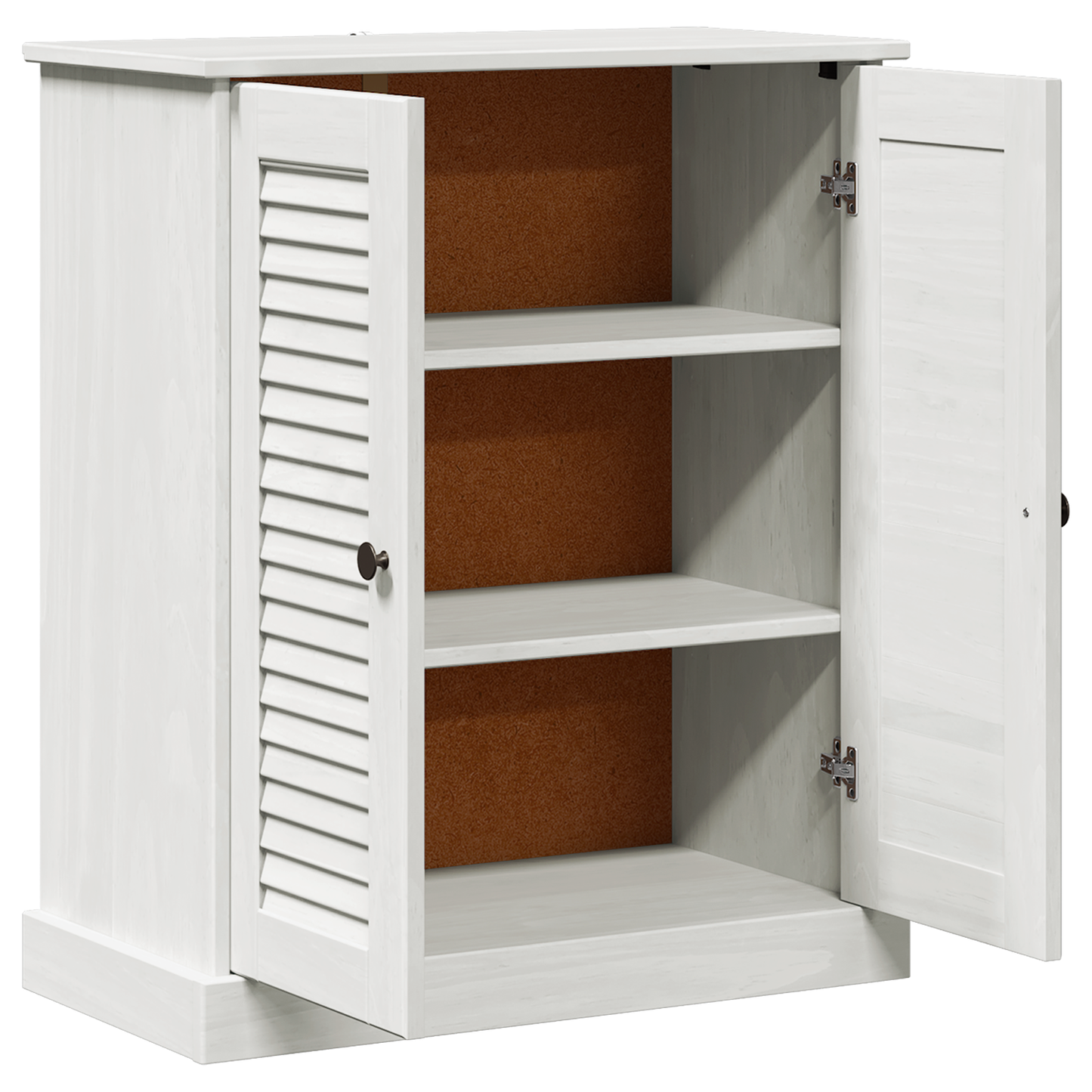 Baderomsskap med lagring Hvit 68 x 34 x 80 cm Heltre furu