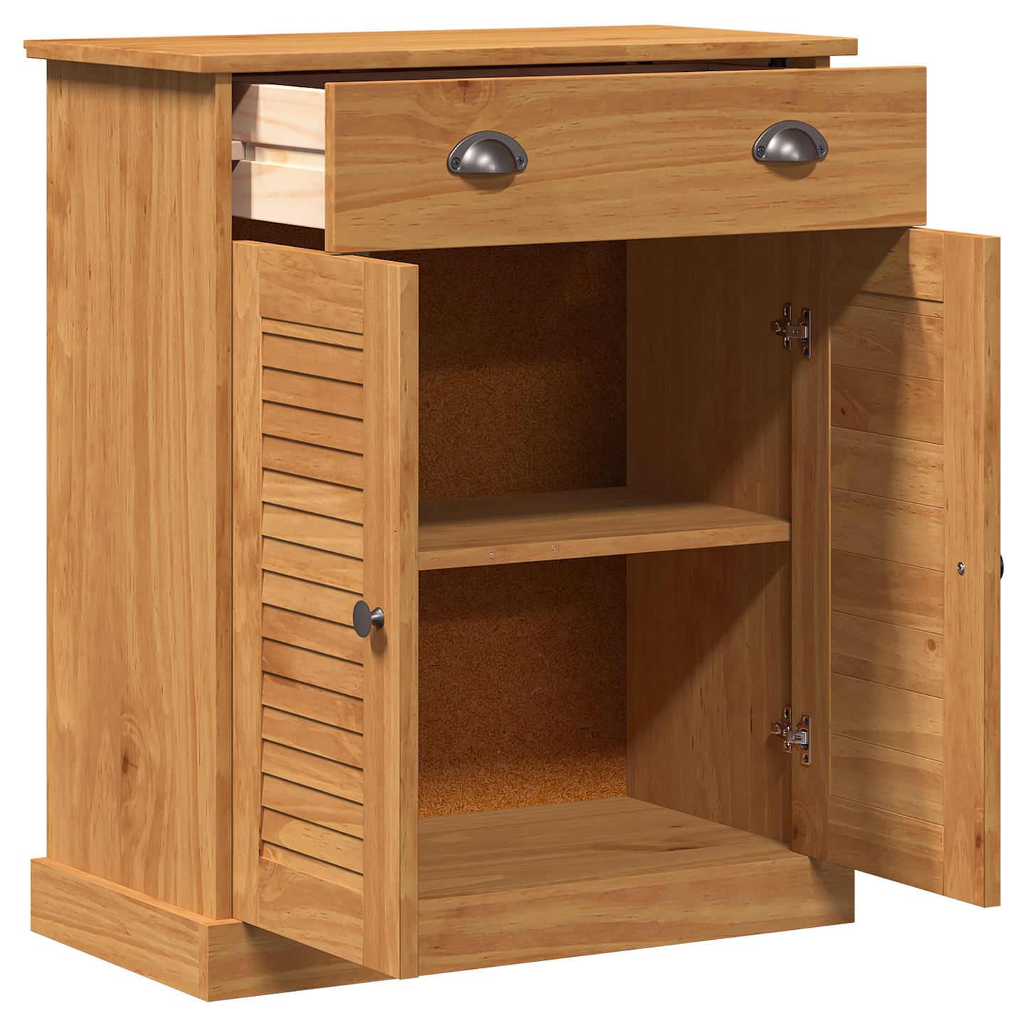 Baderomsskap honningbrun 68 x 34 x 80 cm Heltre furu