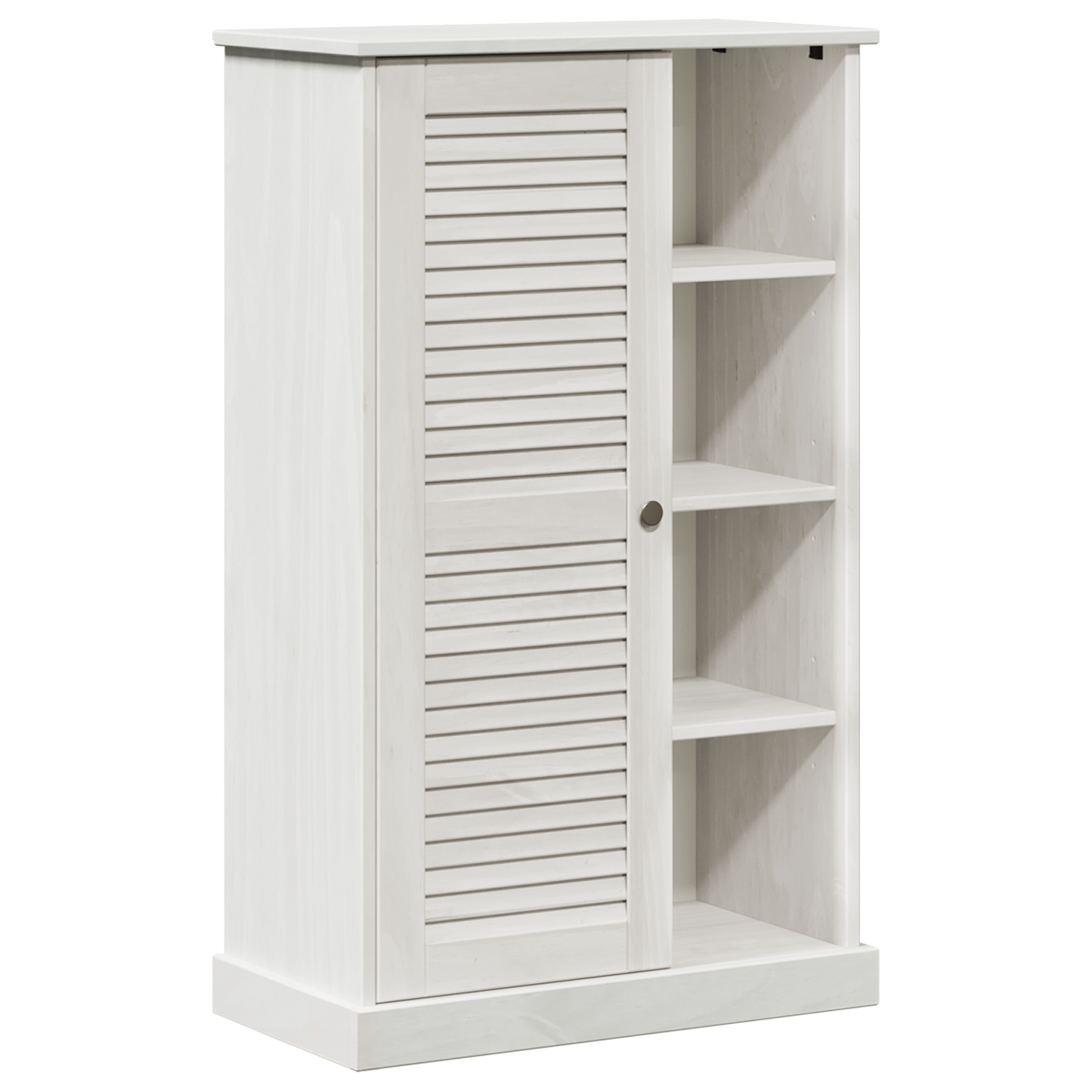 Baderomsskap med lagring Hvit 68 x 34 x 110 cm Heltre furu