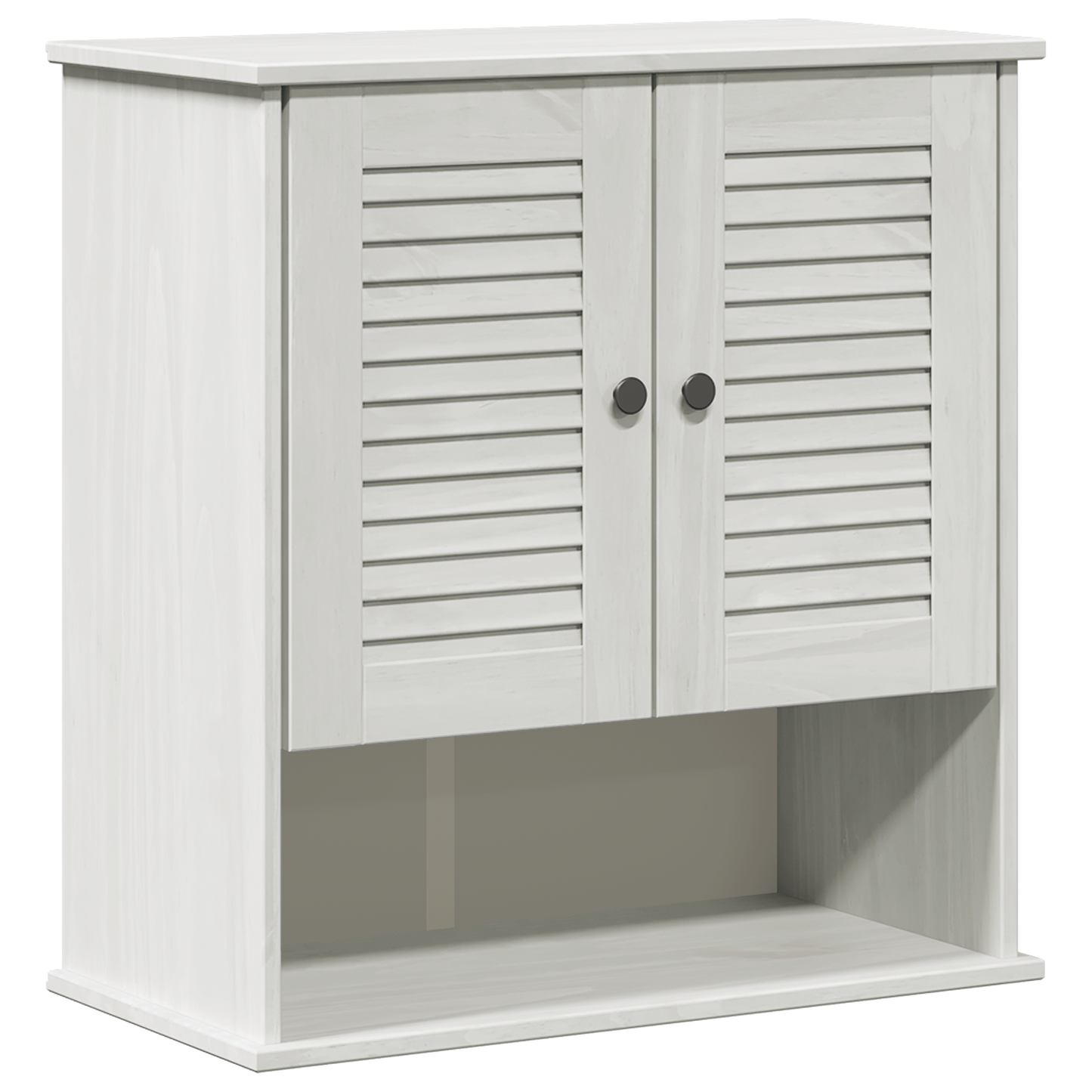 Baderomsskap Hvit 67.5 x 34 x 71.5 cm Massiv furu tre