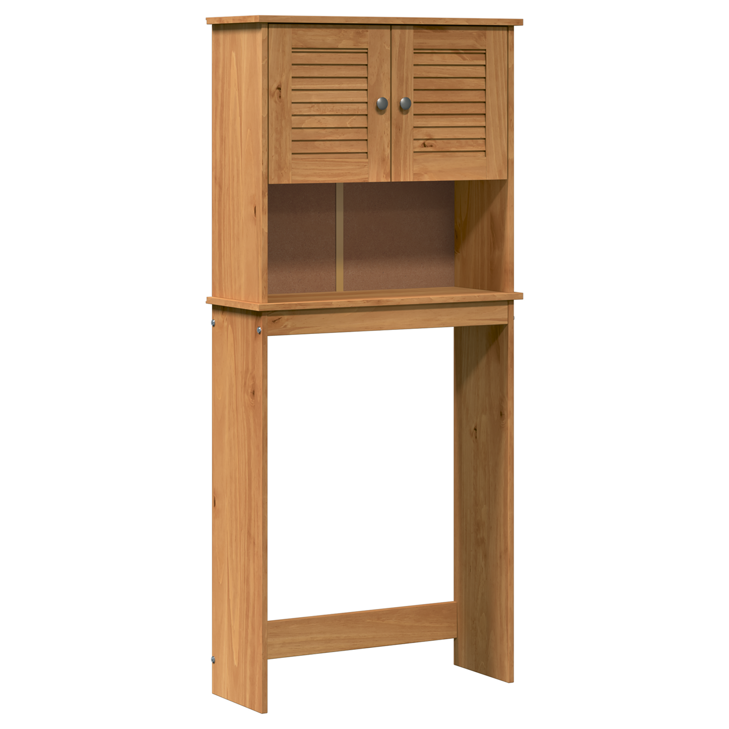 Baderomsskap honningbrun 72,5 x 27 x 161 cm Heltre furu