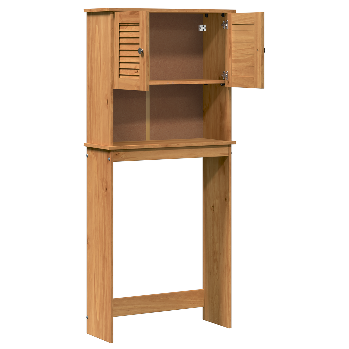 Baderomsskap honningbrun 72,5 x 27 x 161 cm Heltre furu